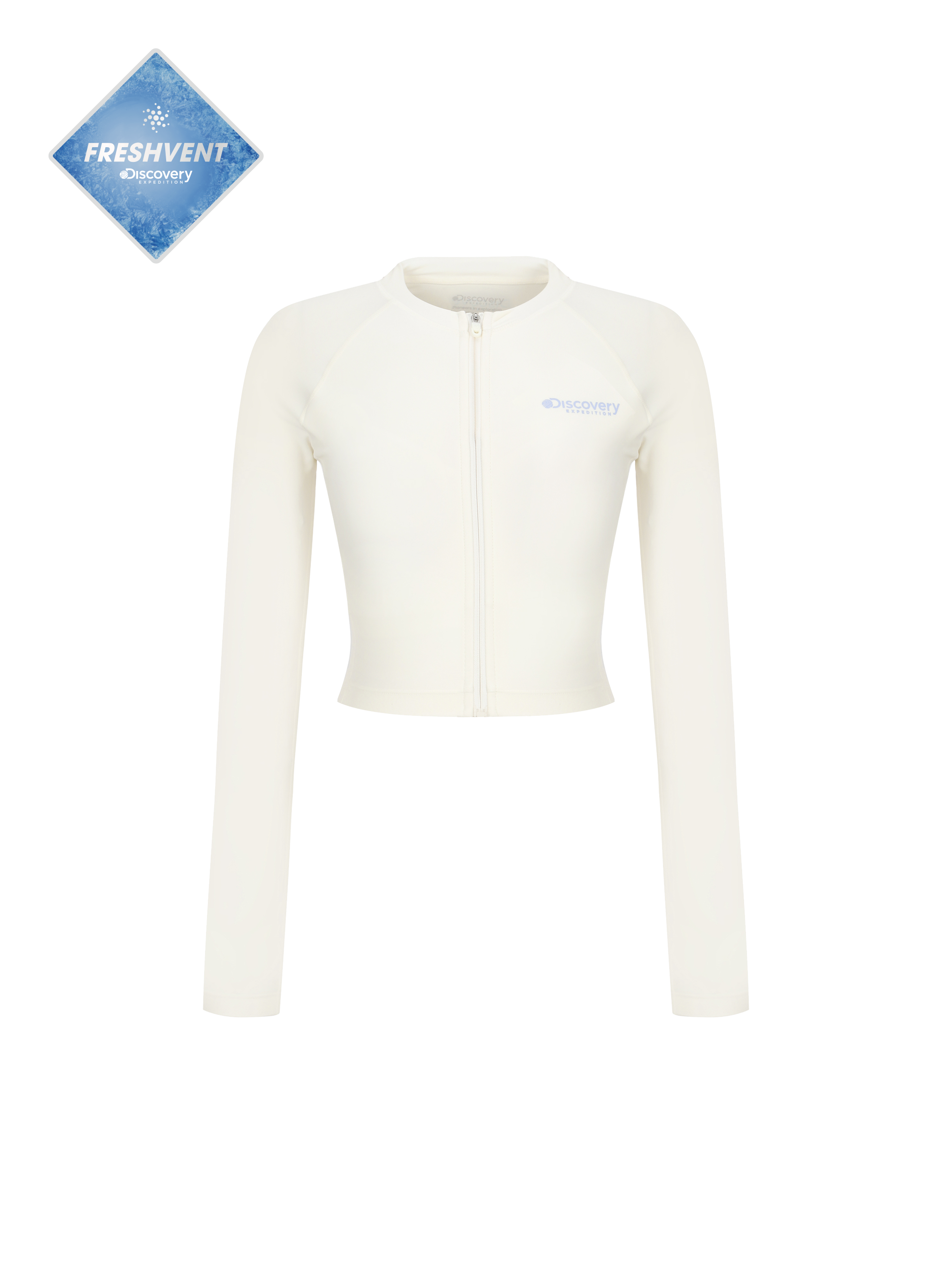 Freshvent Women's Basic Logo Pool Up Crop Rash Guard