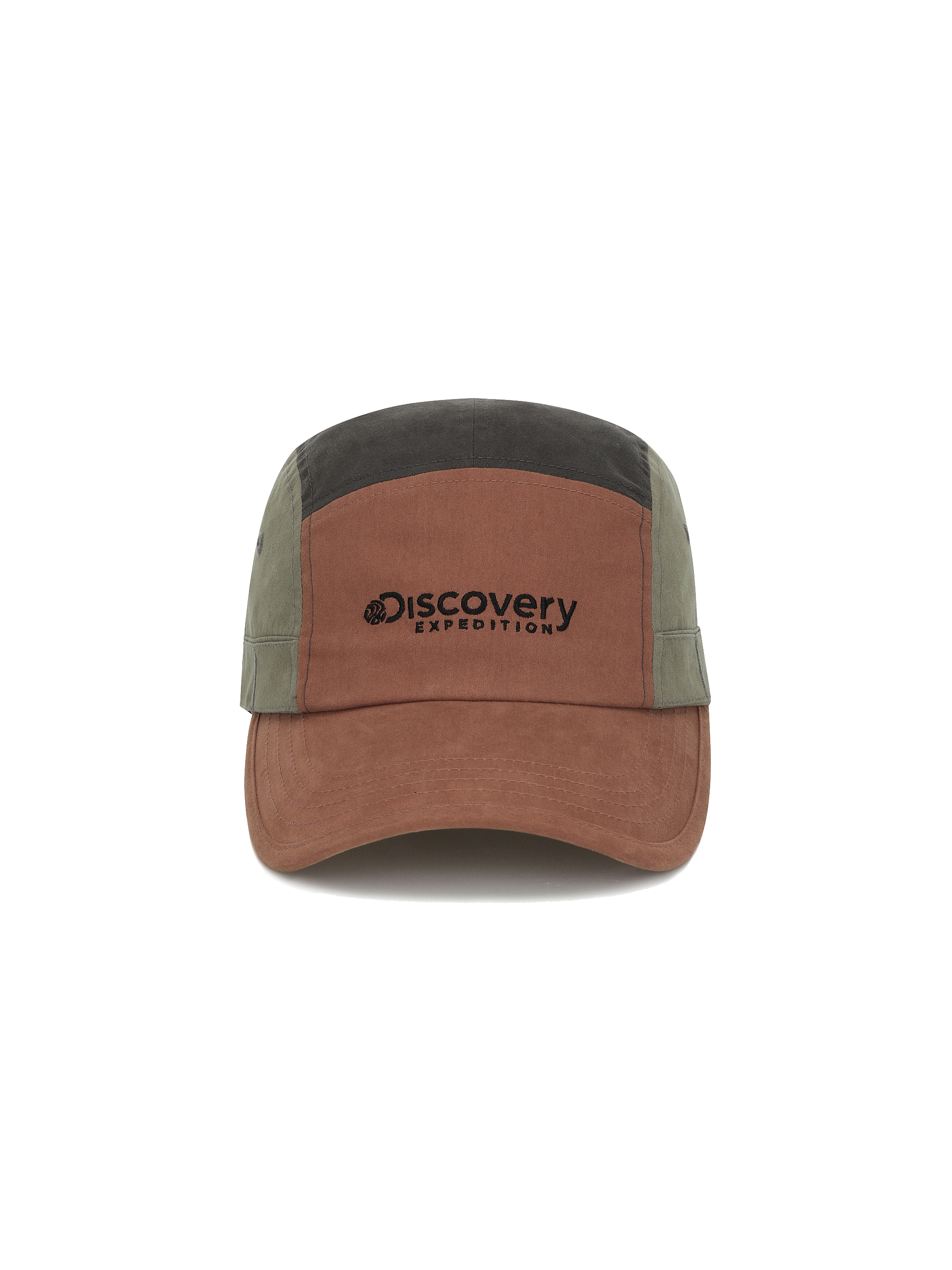 Washed Cotton Color-blocked Camper Cap