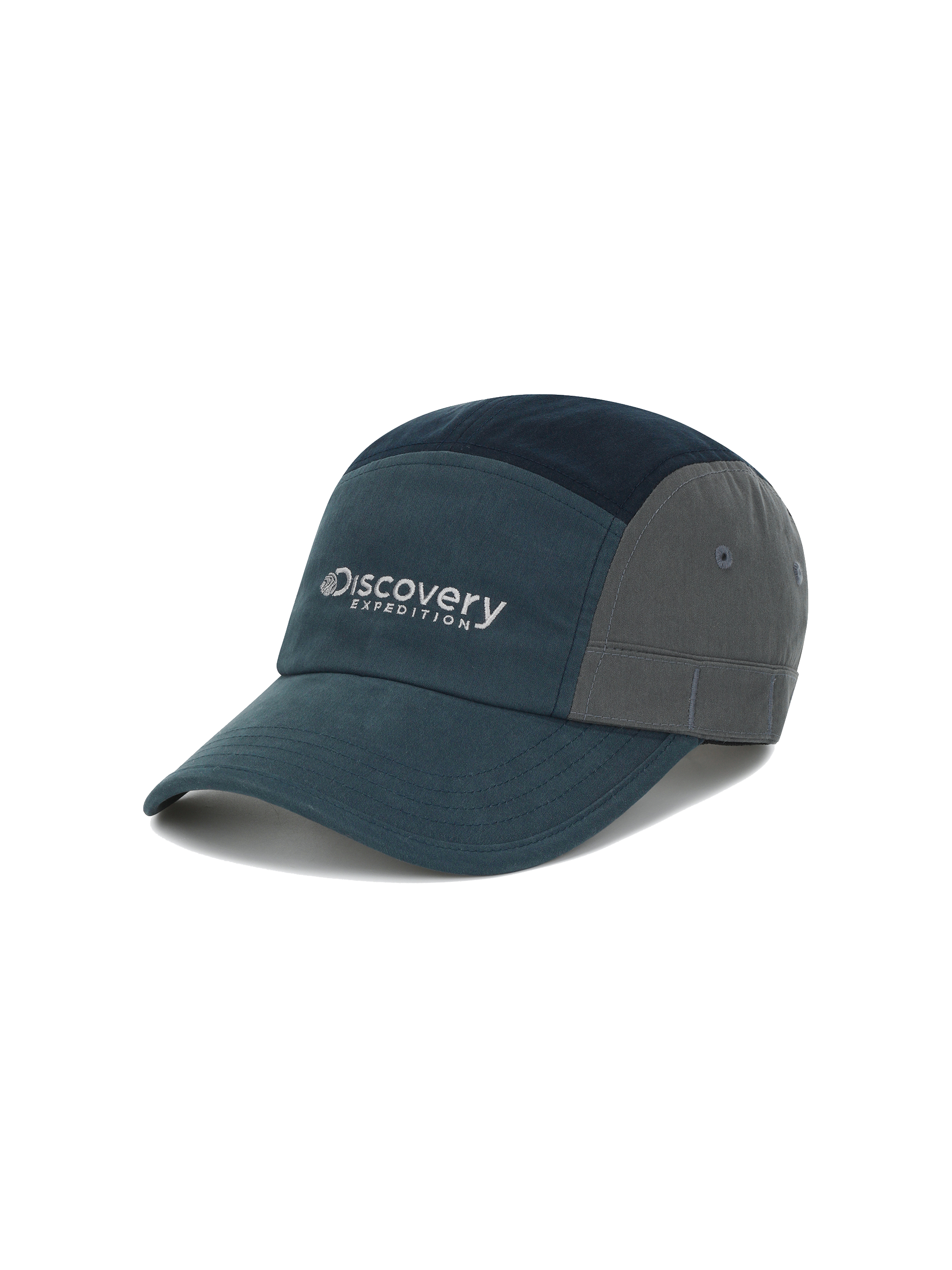 Washed Cotton Color-blocked Camper Cap