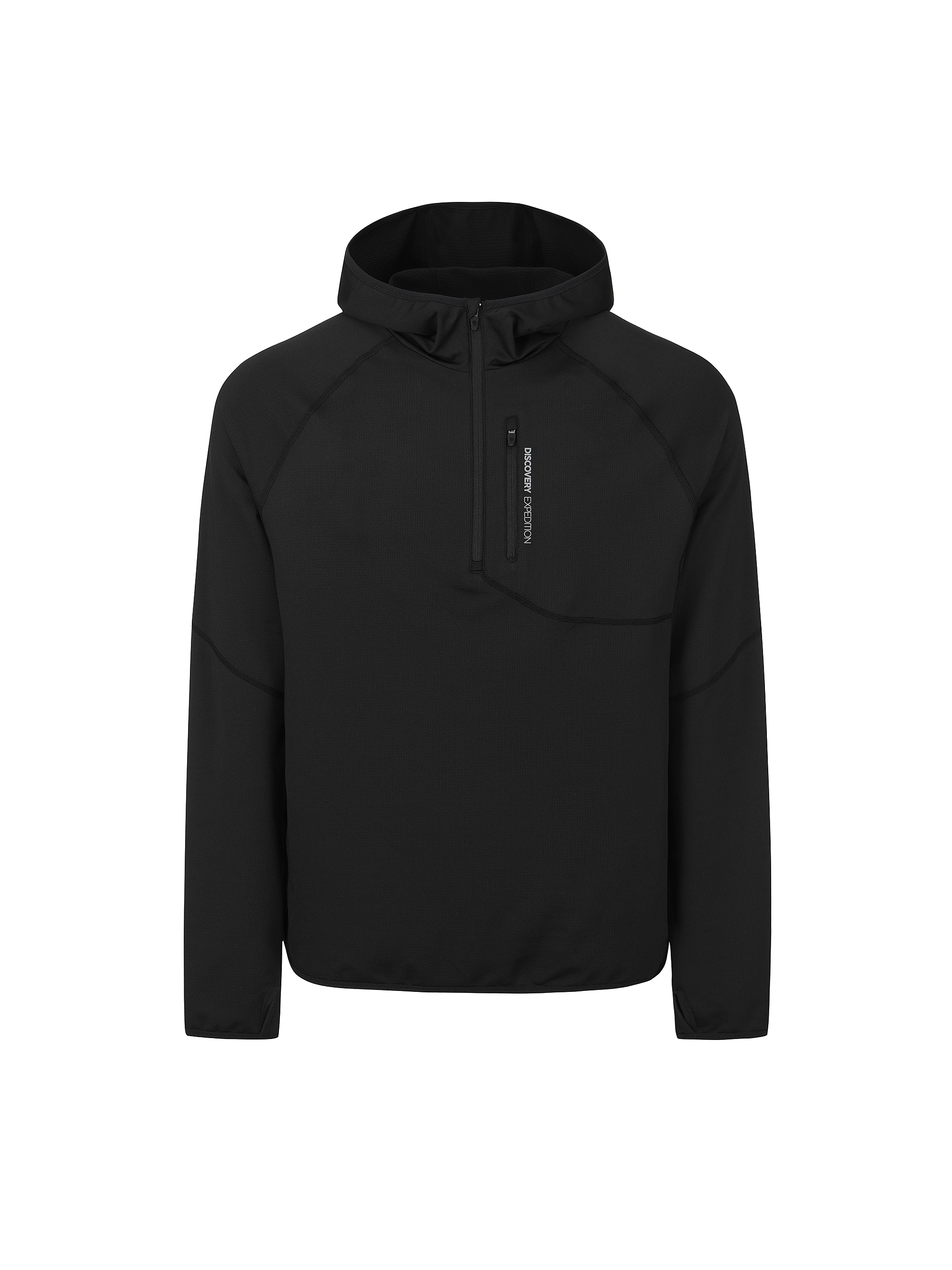 M’s Finger Hole Half-Zip Hoodie