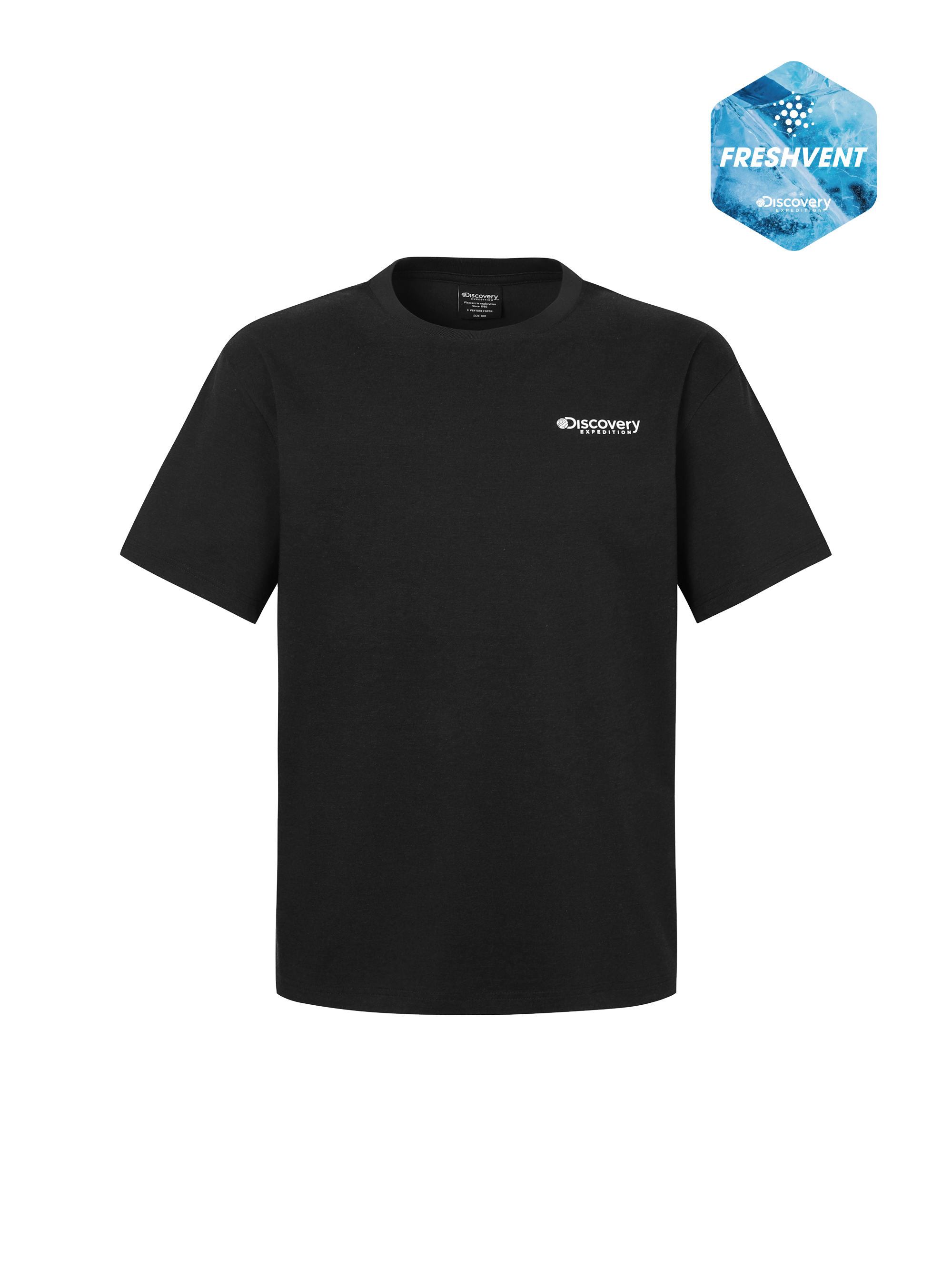 Freshvent Washed Mountain Hand-drawn Graphic Short-sleeve T-shirt