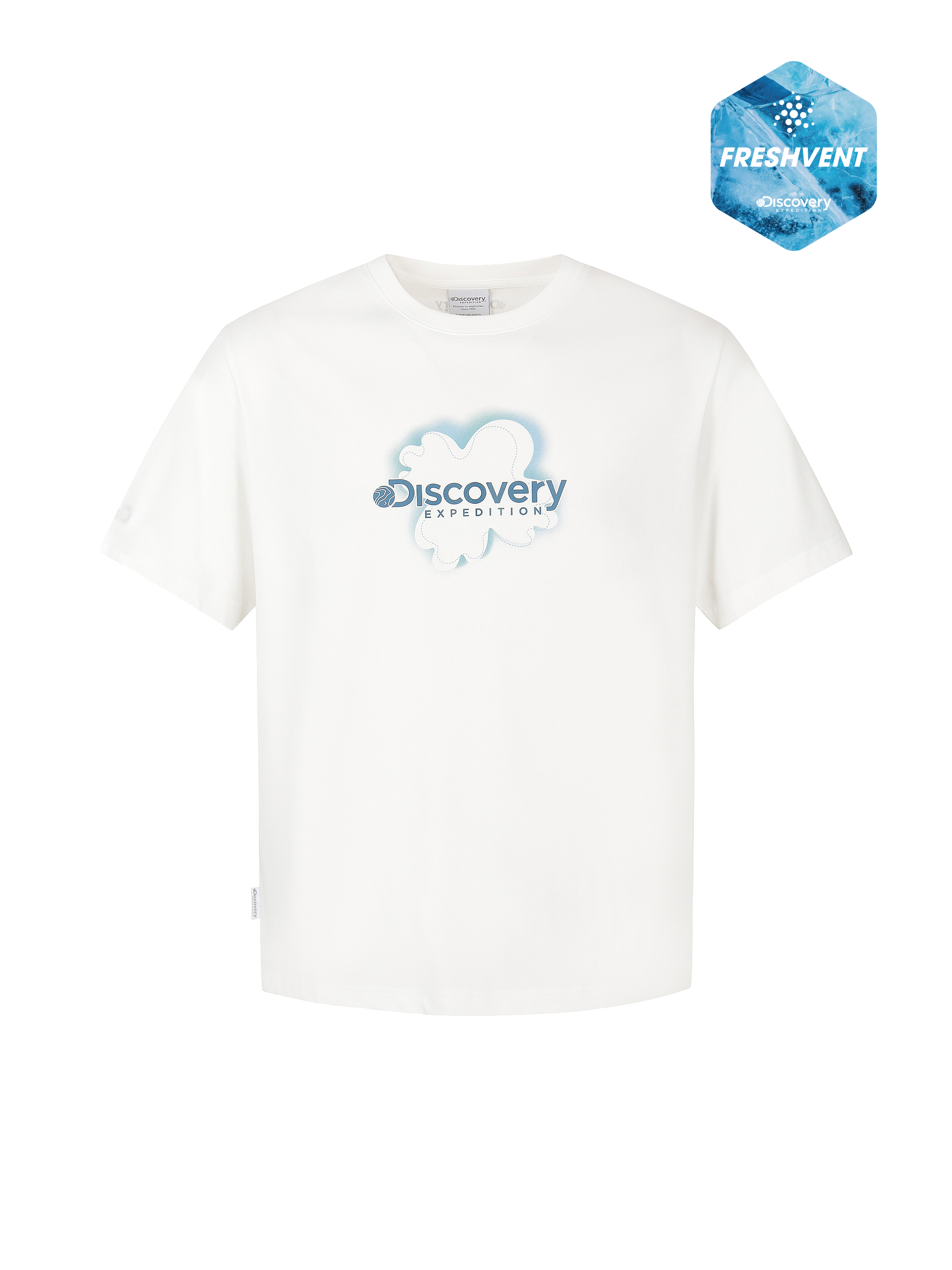 Uni Freshvent Map Lettering Short-Sleeve T-shirt
