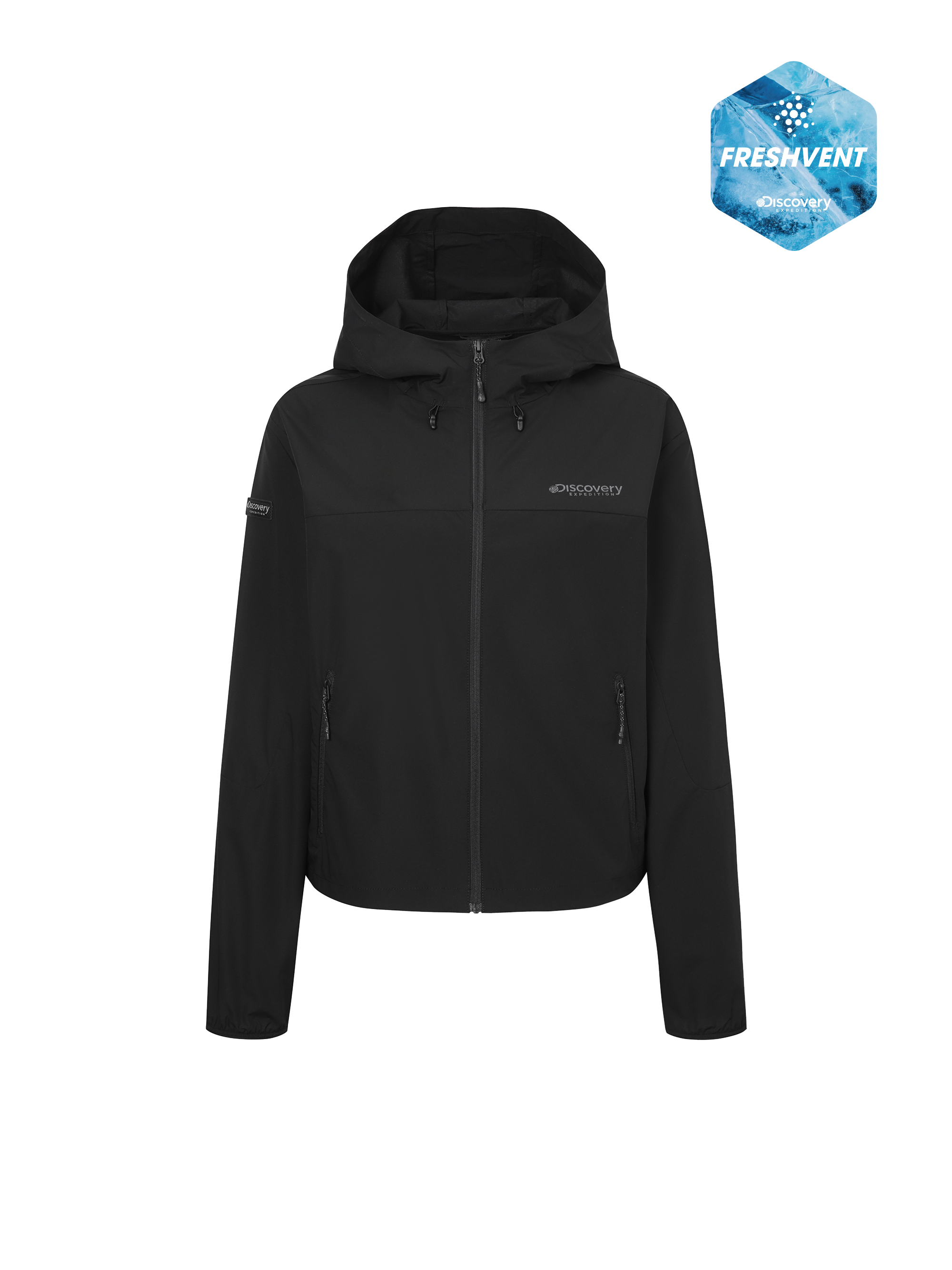 Freshvent Women's Colorblock Crop Windbreaker