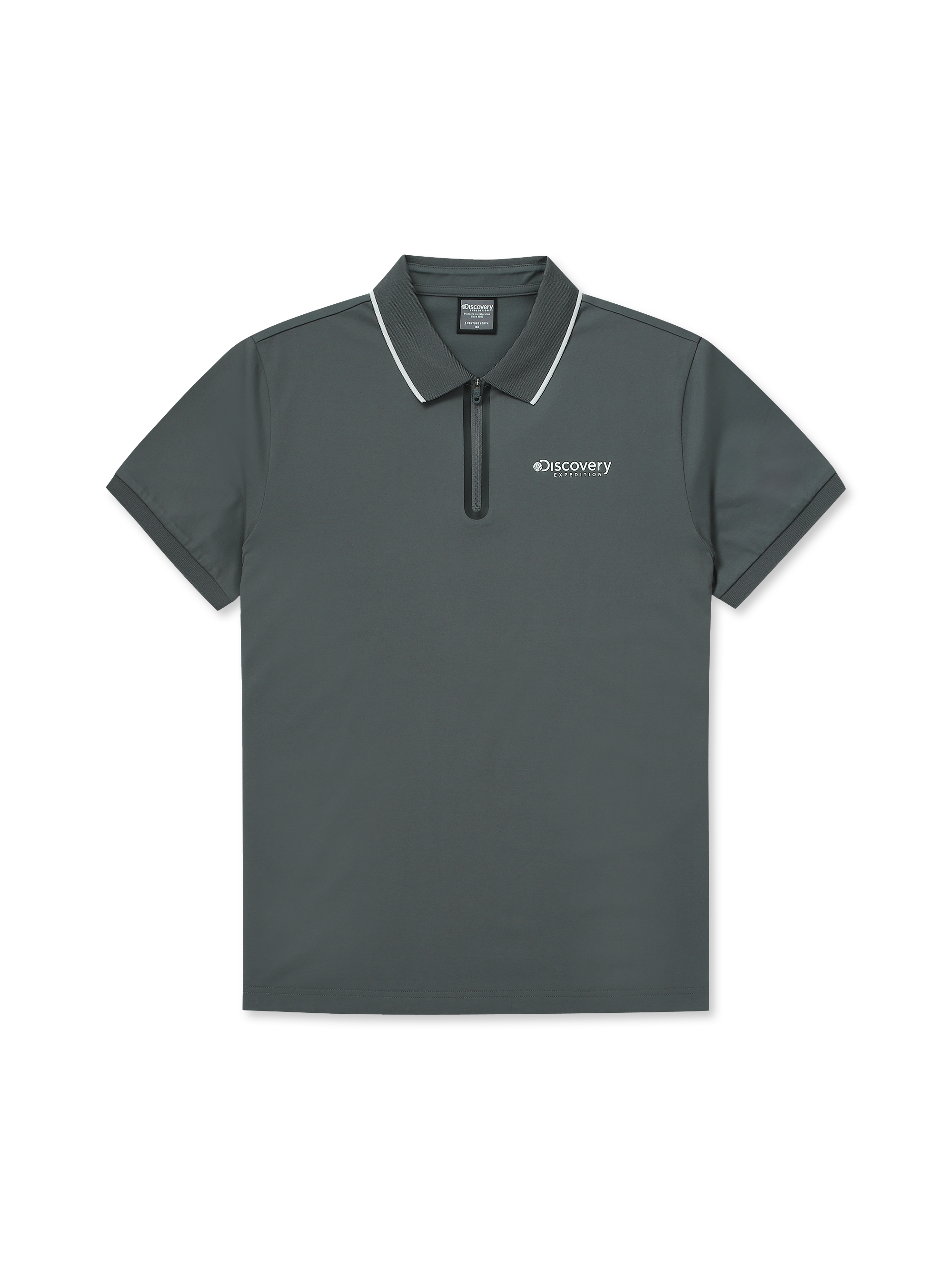 Welding Zip-Up Collar T-shirt