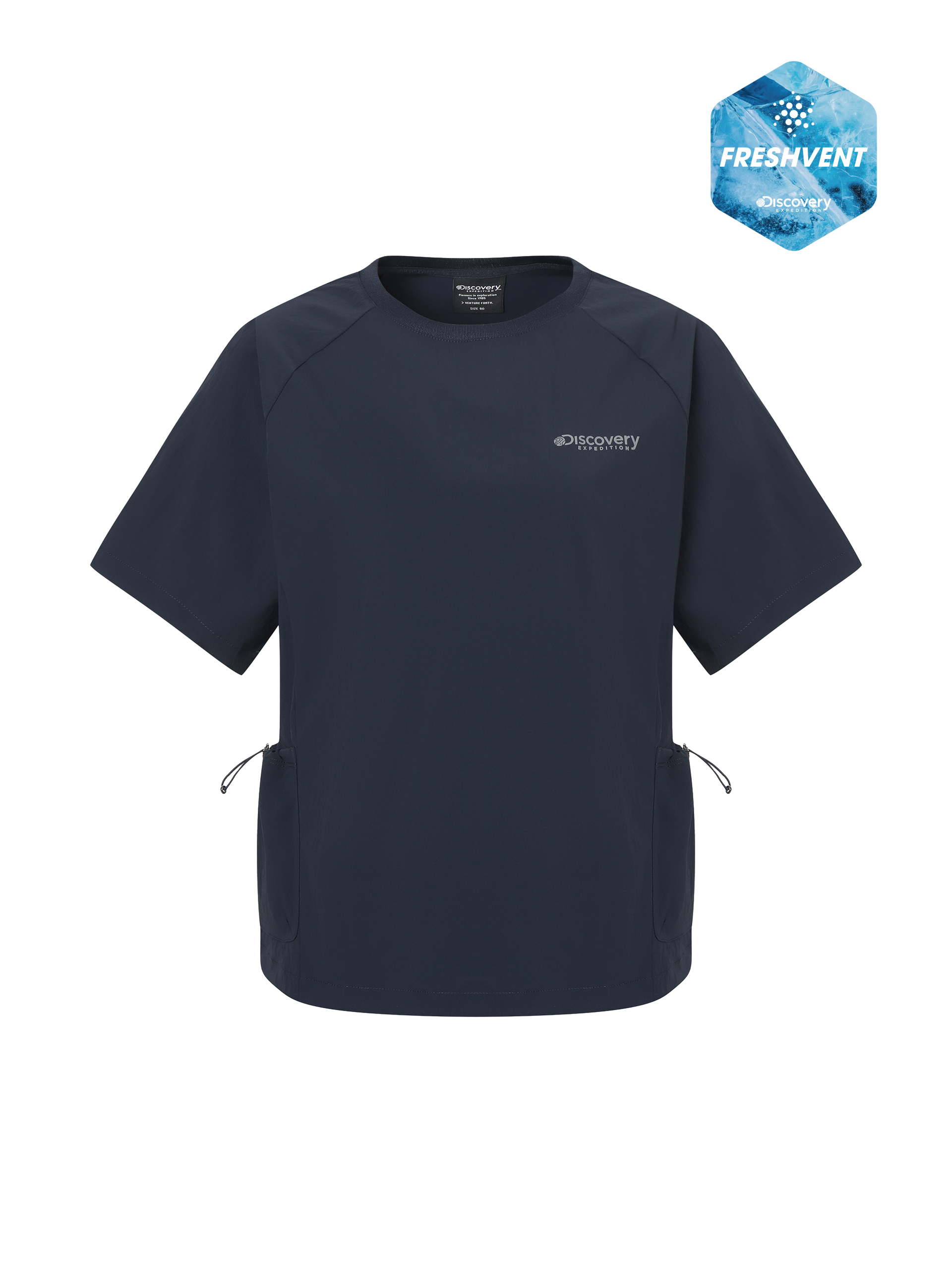 【DISCOVERY】Freshvent Woven Gofcore Women's T-Shirt Women's Freshvent Woven Multi-pocket Short Sleeve T-shirt