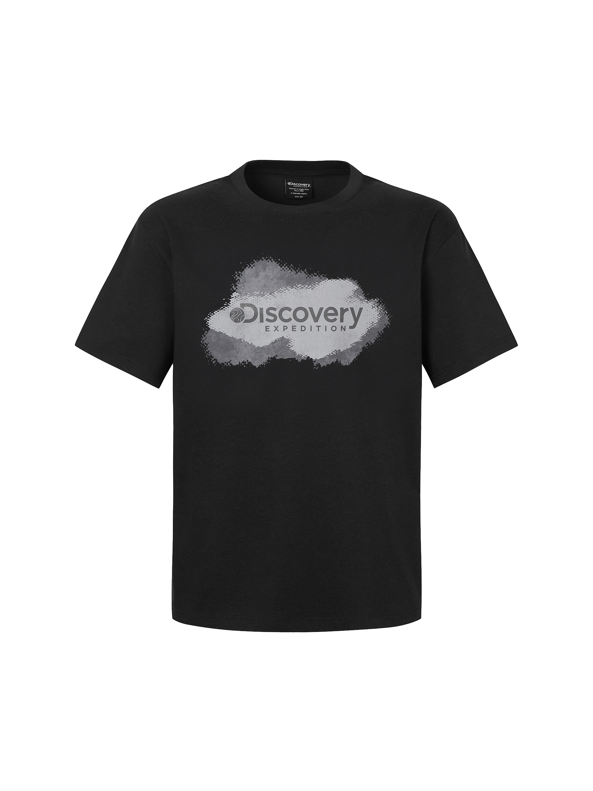FRESHVENT Washed Splashed Graphic Short Sleeve T-shirt