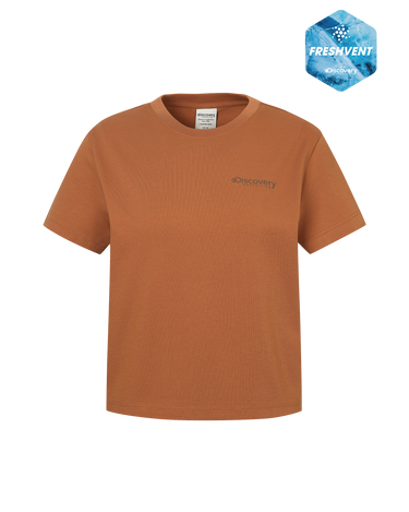Women's Freshvent Washed Crop Camping Hand-drawing Graphic