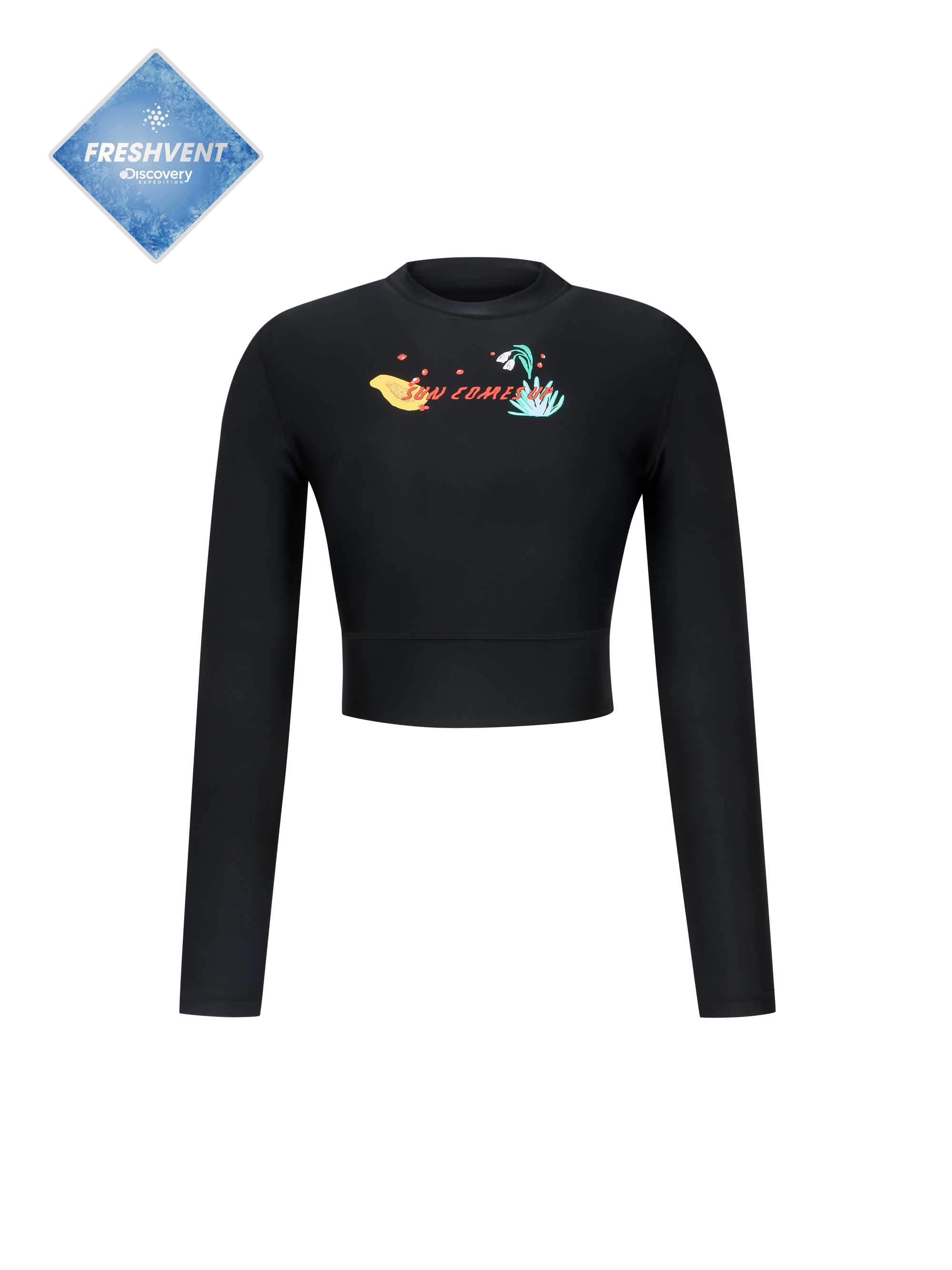 Freshvent Women's Hot Summer Crop Rash Guard