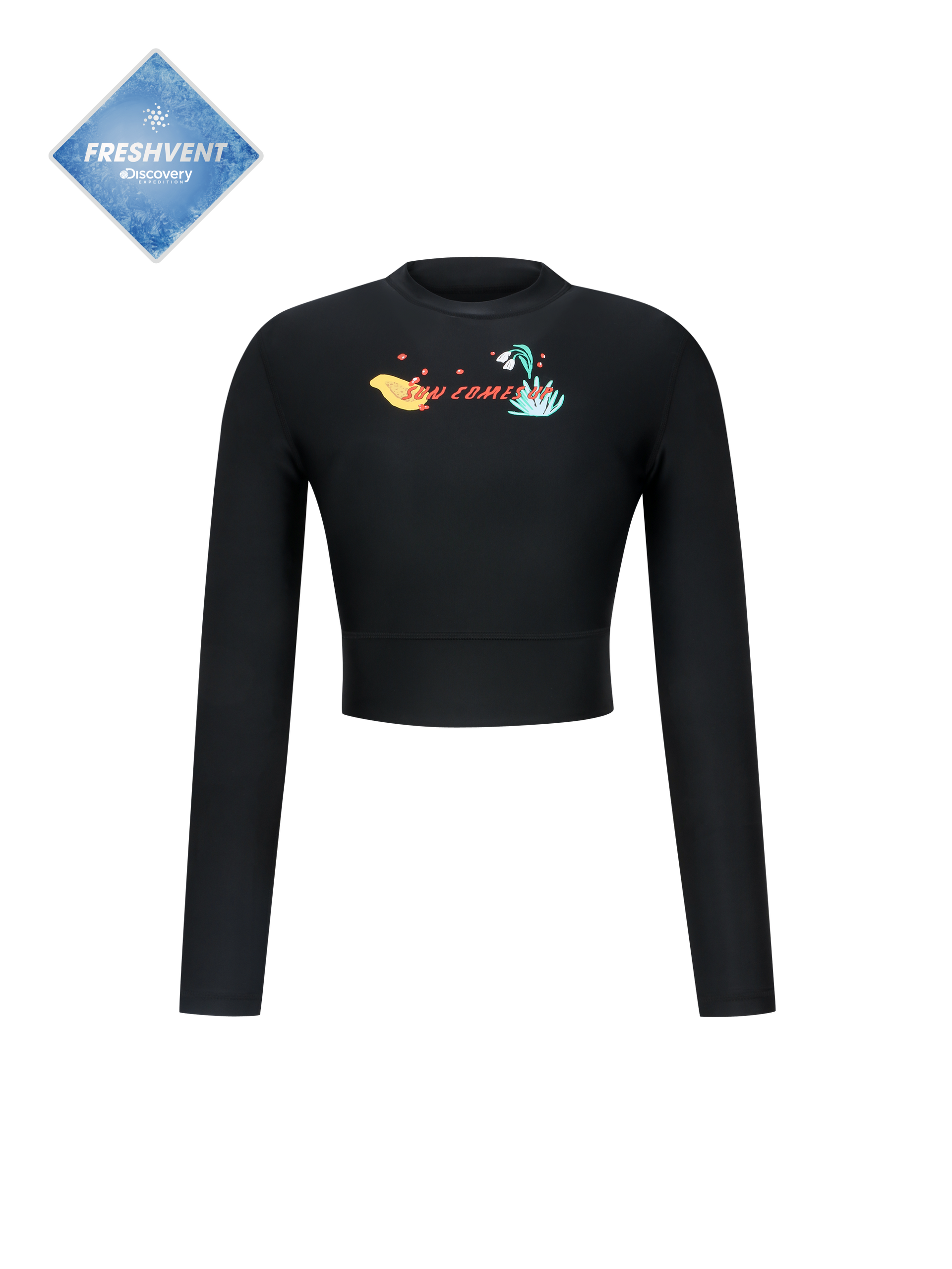 Freshvent Women's Hot Summer Crop Rash Guard | Discovery Freshvent Women's Hot Summer Crop Rash Guard | Discovery