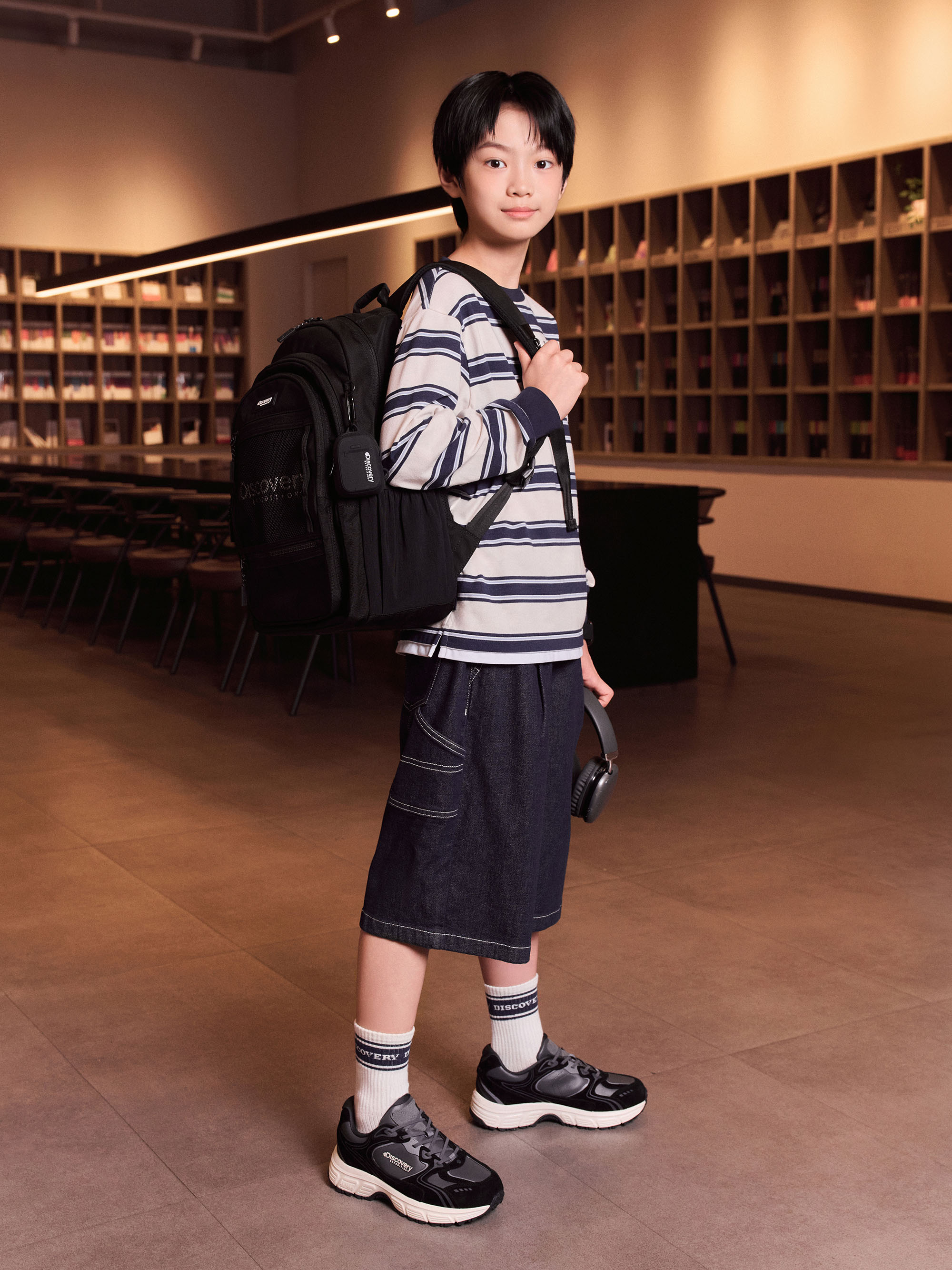 Kids Wide Bermuda Denim Pants