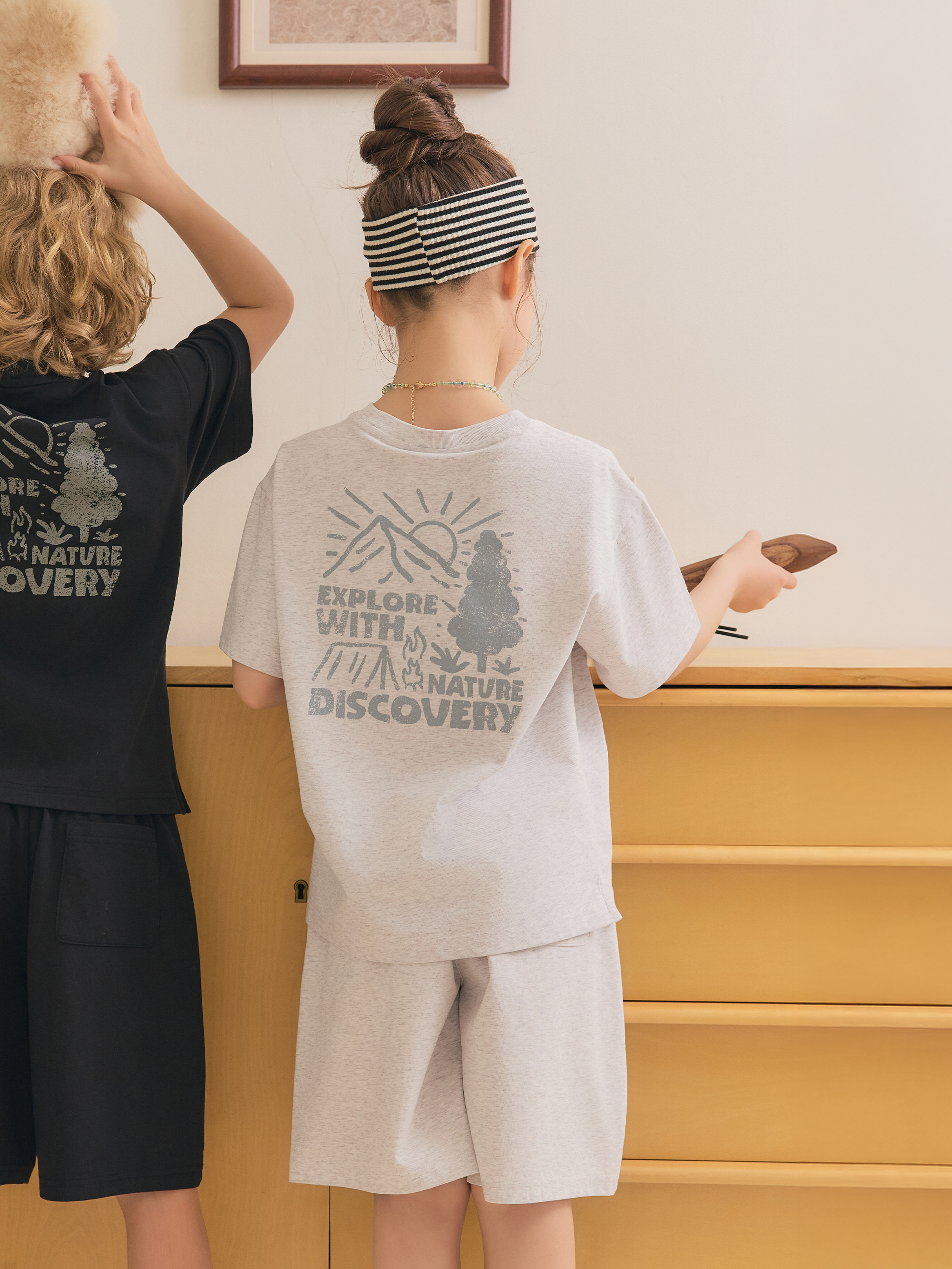 Kids Freshvent Outdoor Back Graphic Knit Training Set