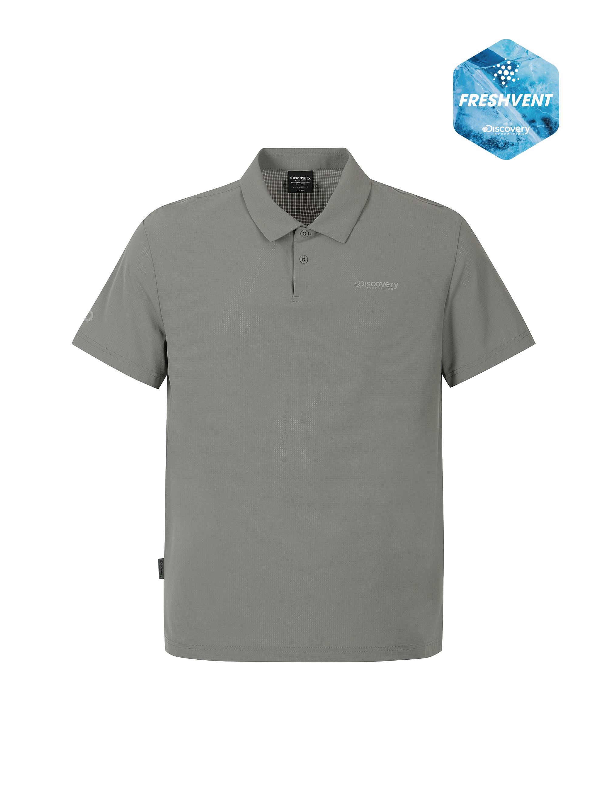 M's Air Hole Woven Polo Shirt