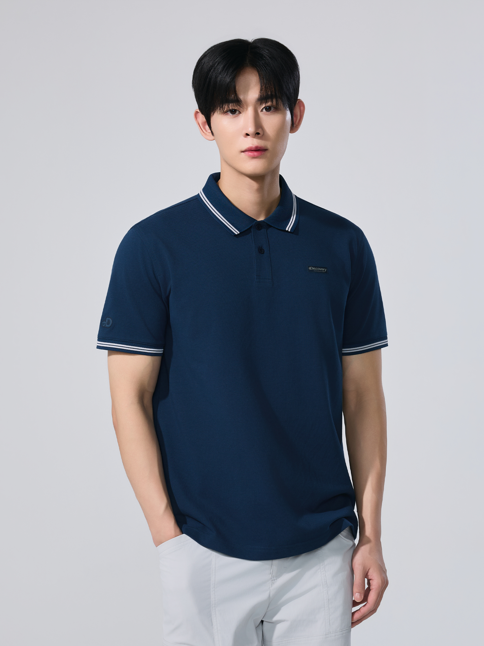 M's Color-Tipped Polo Shirt