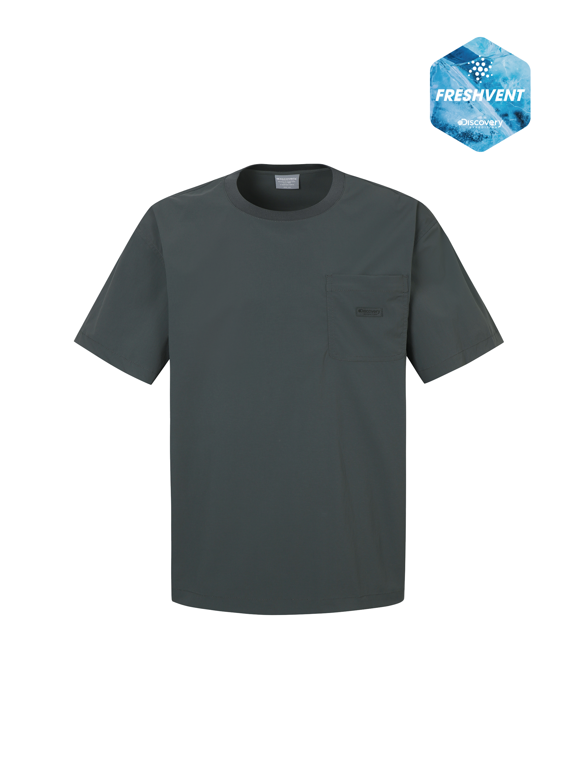 Men's Freshvent Woven Chest Pocket Shorts Sleeve T-shirt