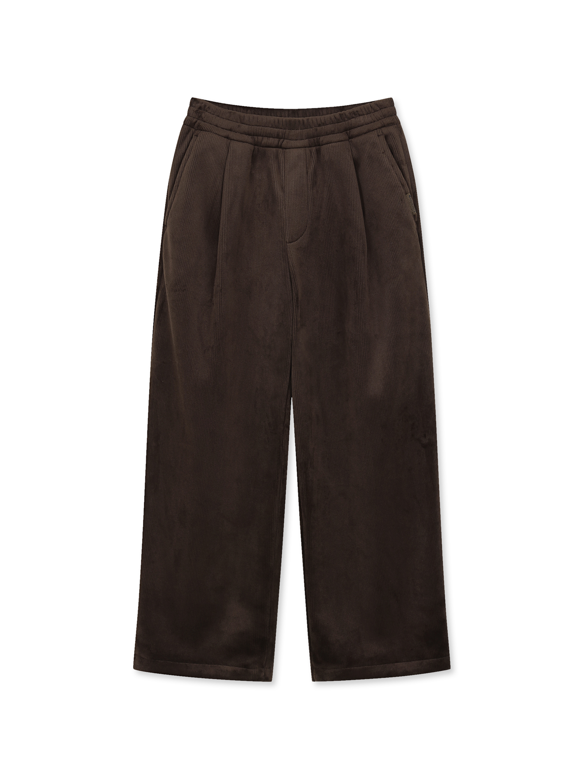 Kids Straight Ribbed Velour Pants