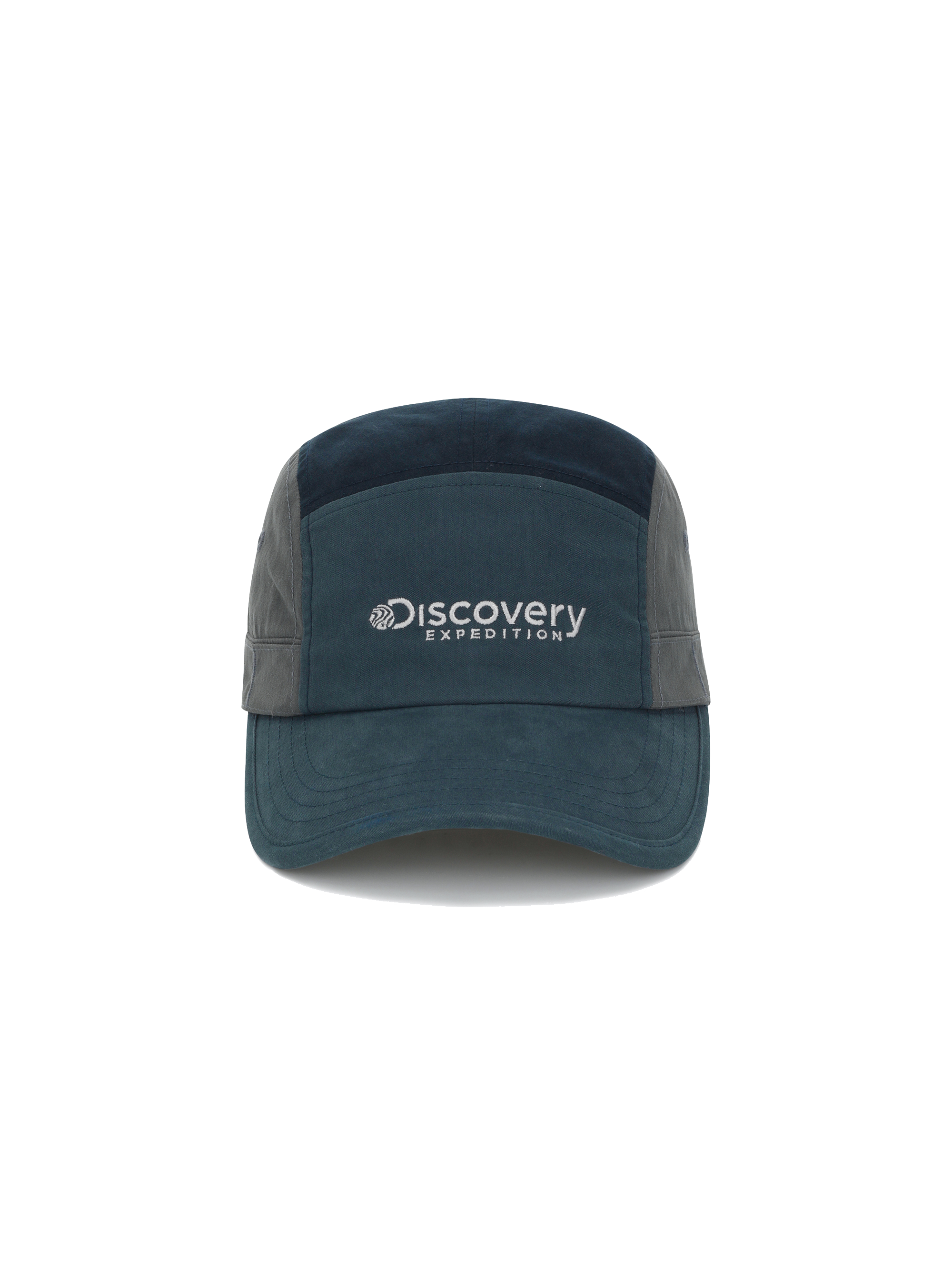 Washed Cotton Color-blocked Camper Cap