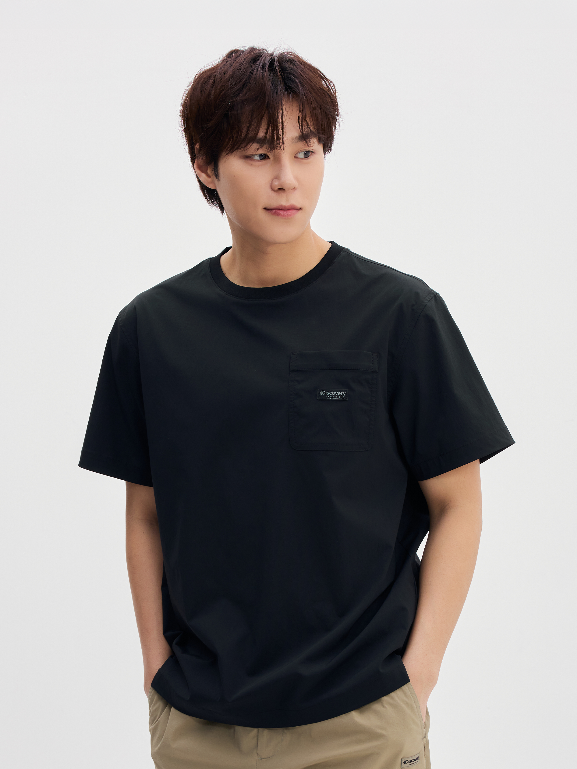 Men's Freshvent Woven Chest Pocket Short Sleeve T-Shirts