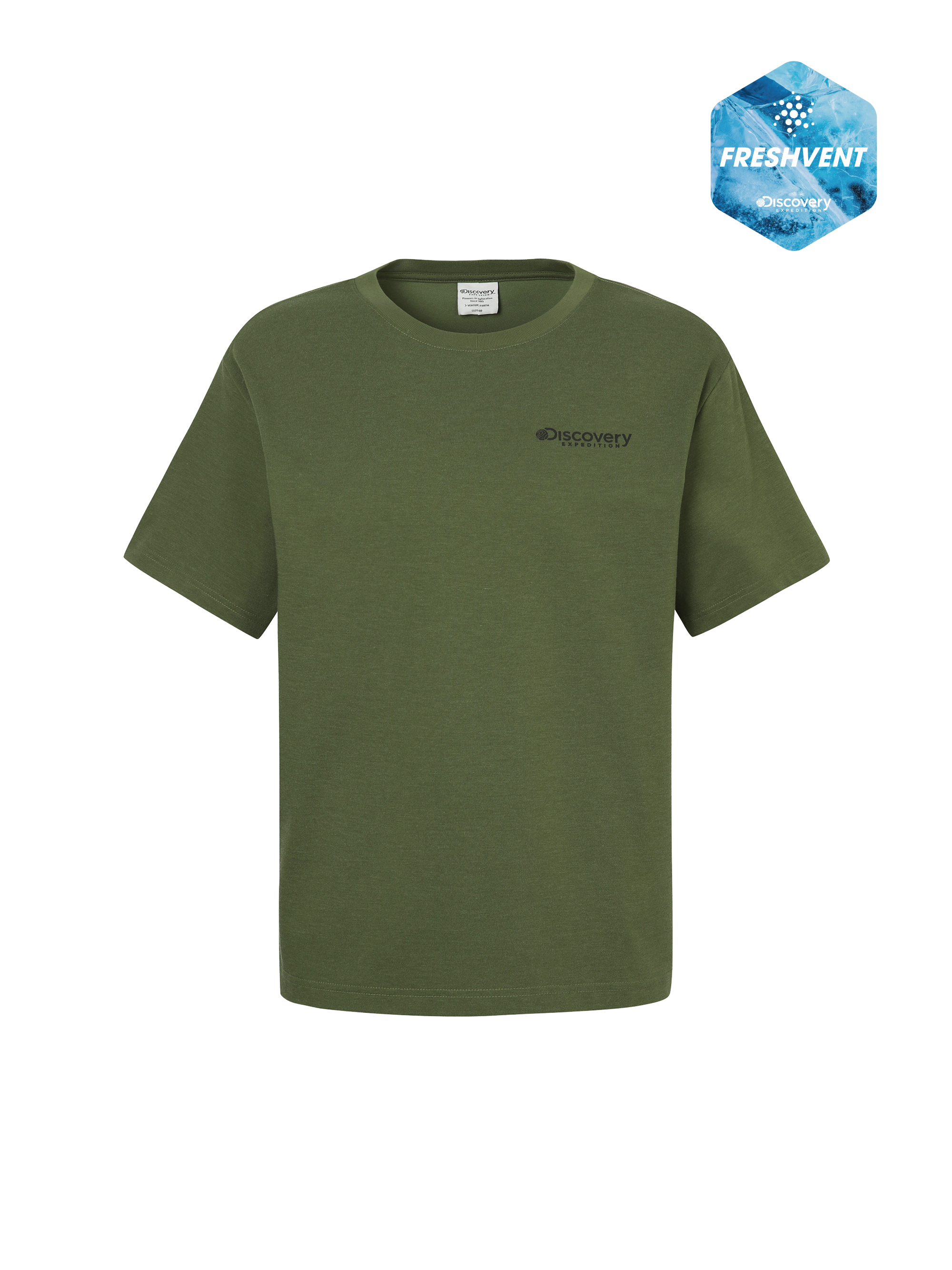 Freshvent Washed Camping Hand-drawn Graphic Short-sleeve T-shirt