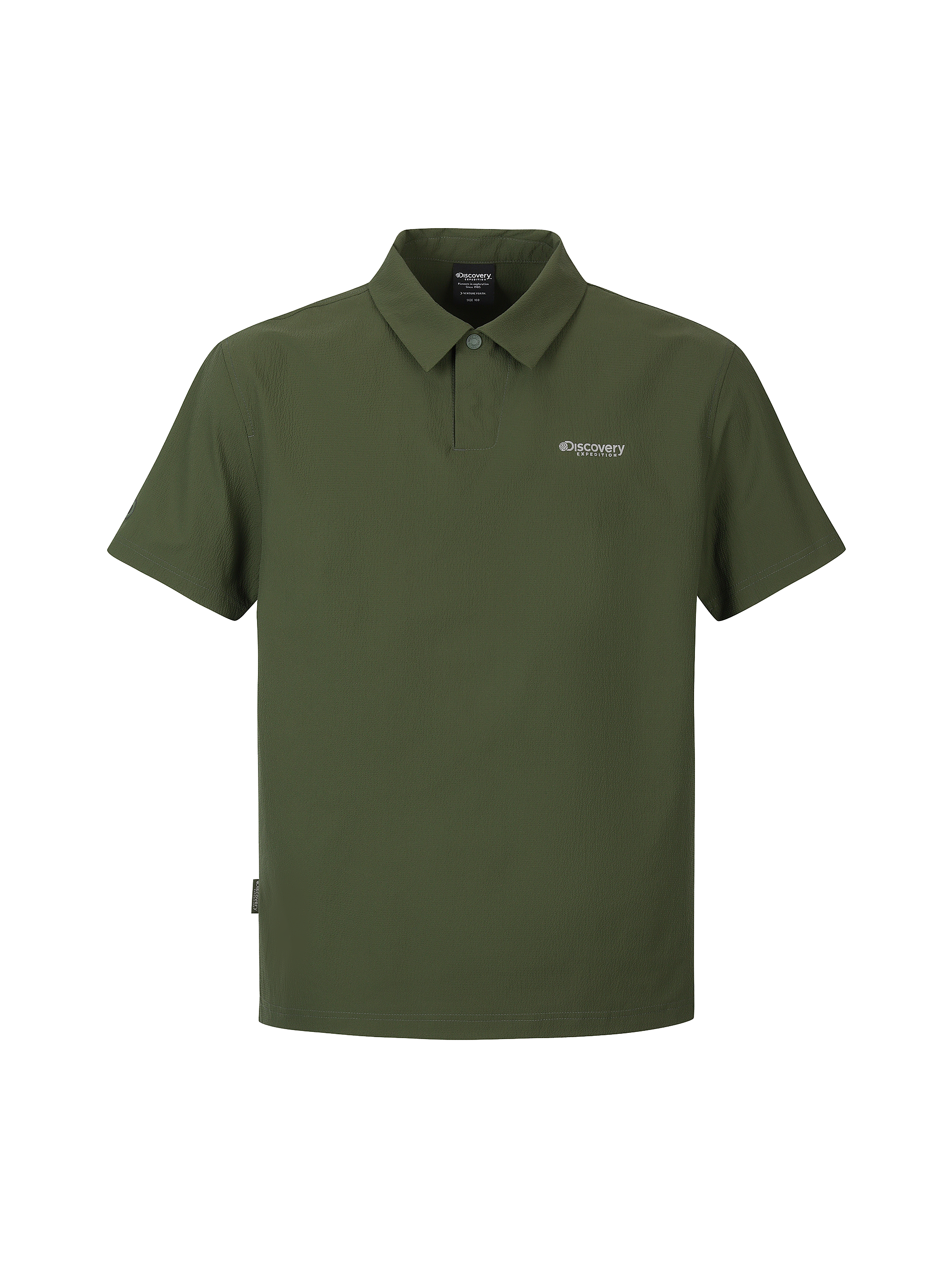 M's Seersucker Woven Polo Shirt