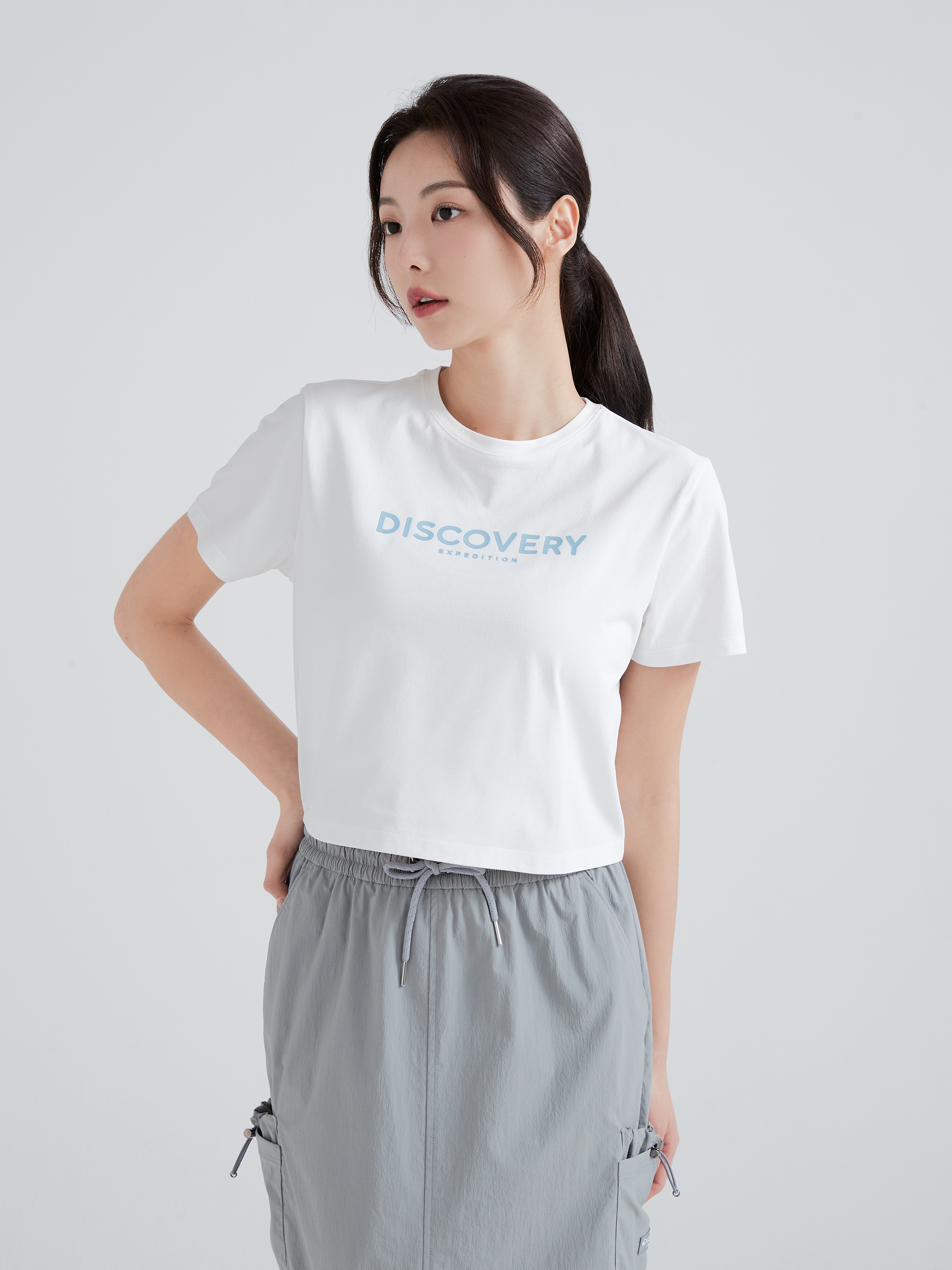 Typo Crop T-shirt