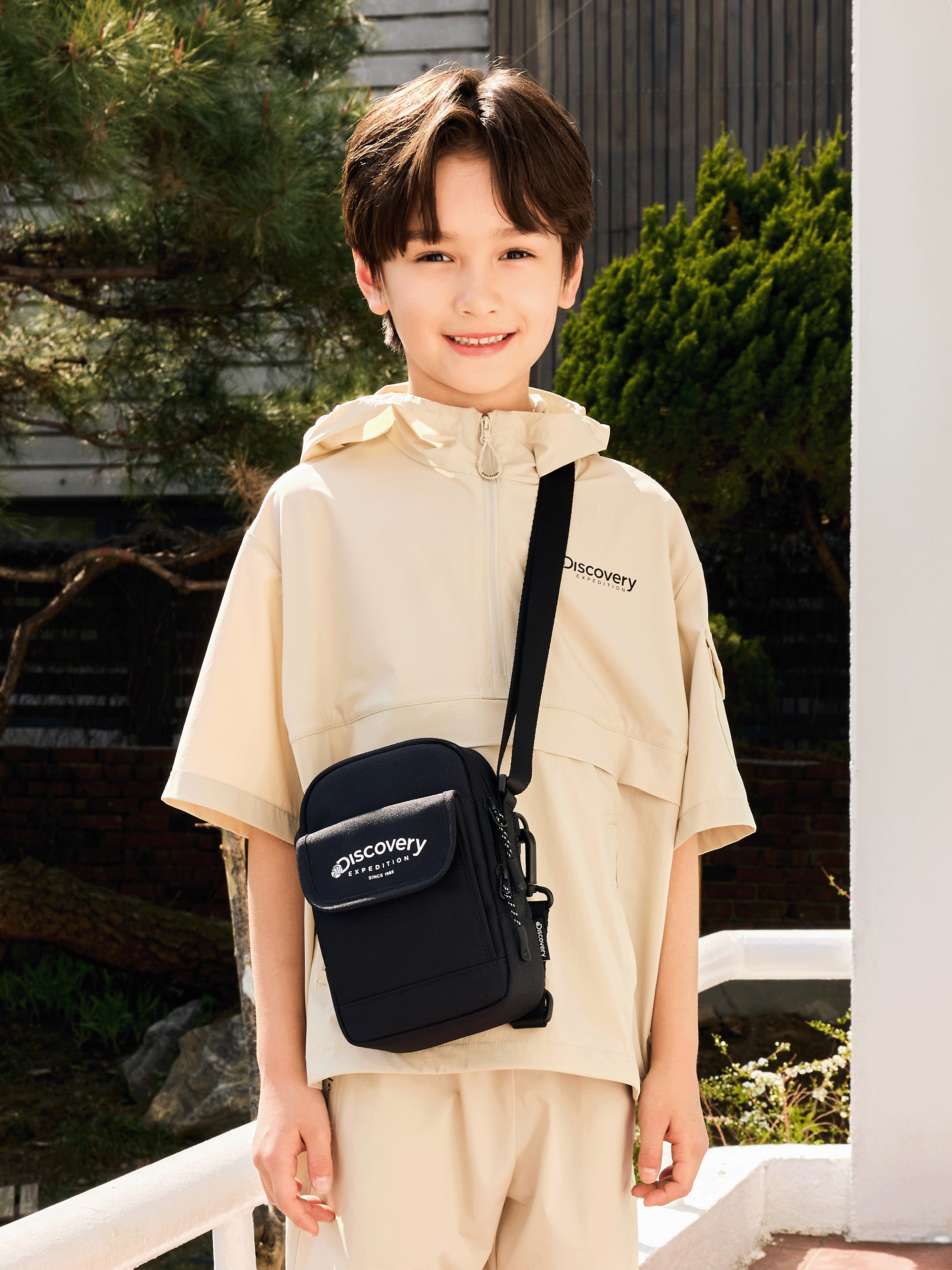 Kids Flap Pocket Color Blocked Cross Bag