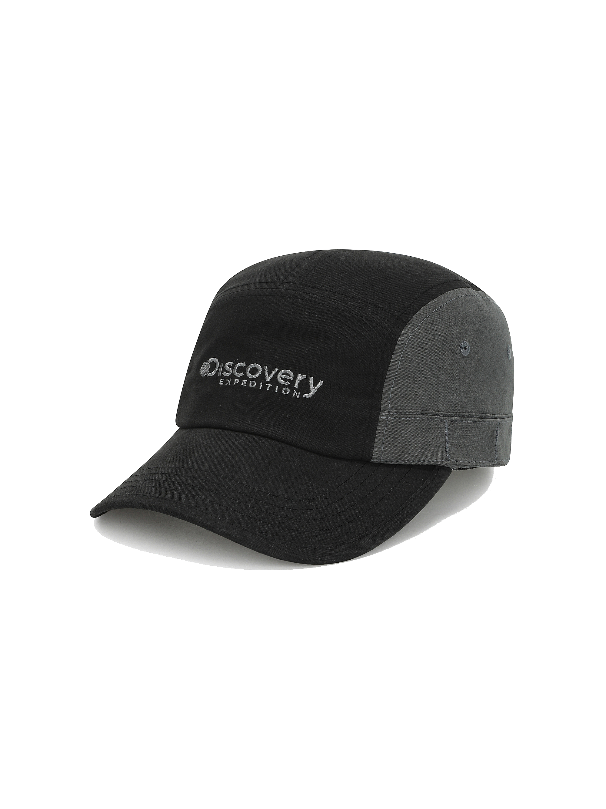 Washed Cotton Color-blocked Camper Cap