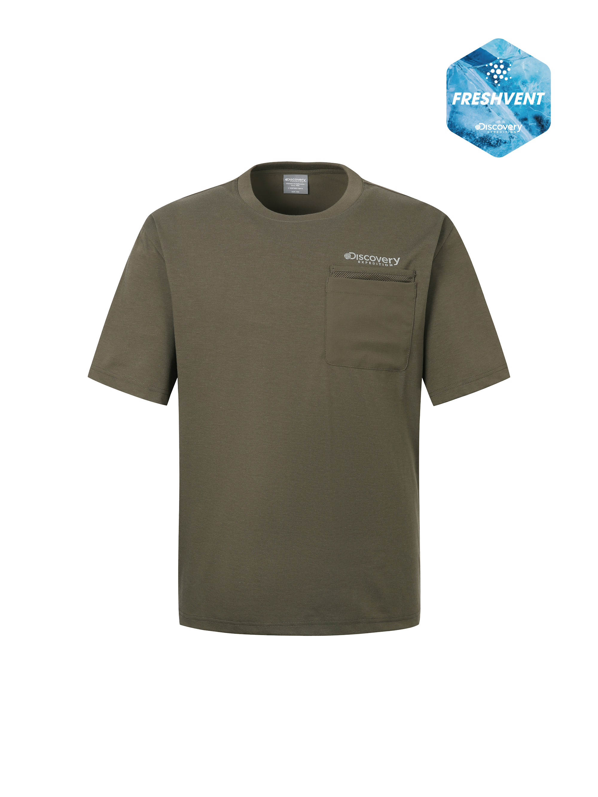 Men's Freshvent Woven Gorpcore Hybrid Mesh Pocket Short Sleeve T-shirt