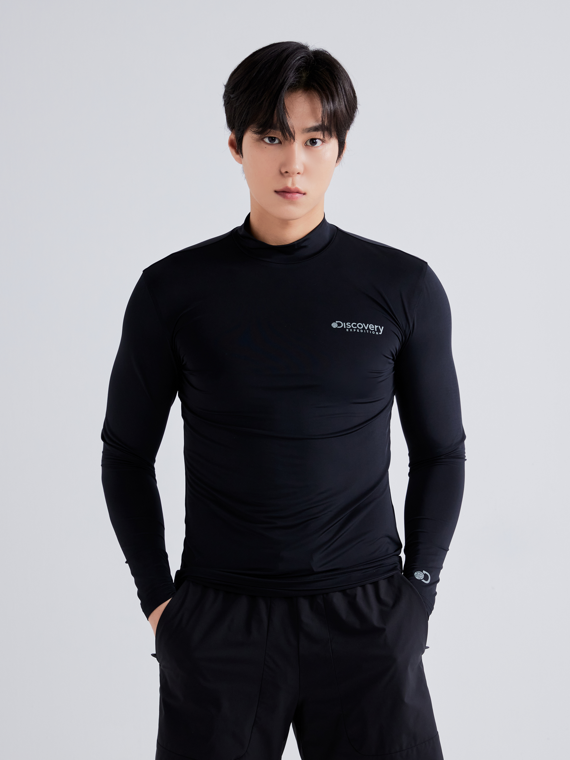 Men's Cool Layered Van Hi -Neck Long Palp T-shirt