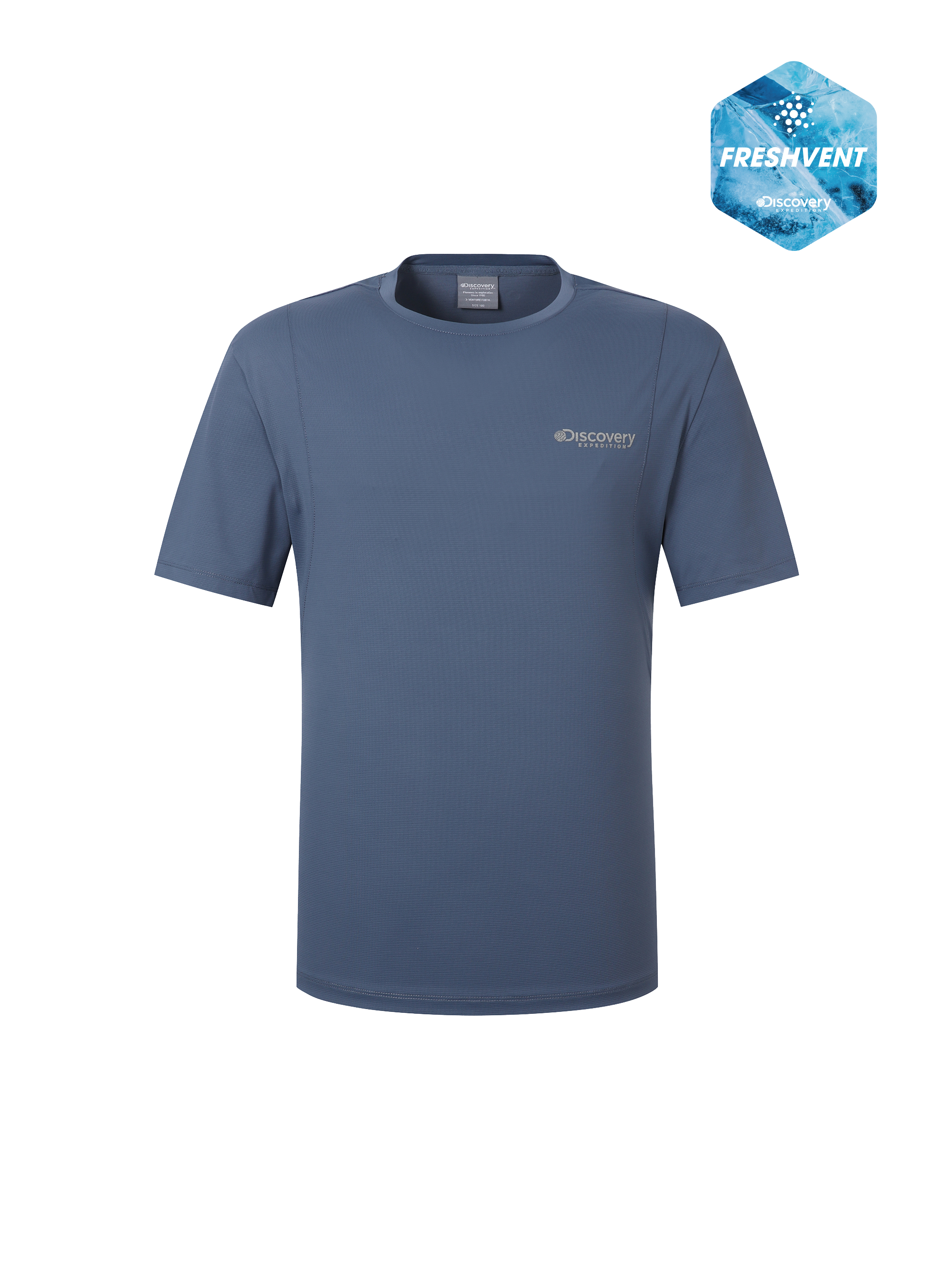 Men's Freshvent Shoulder Cutting Lined Functional Short Sleeve T-shirt