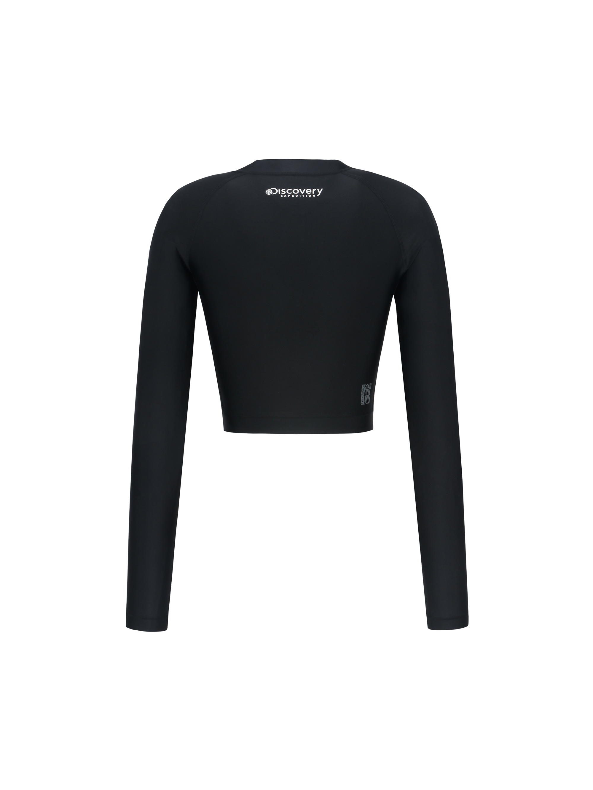 Basic Logo Zip-Up Crop Rash Guard