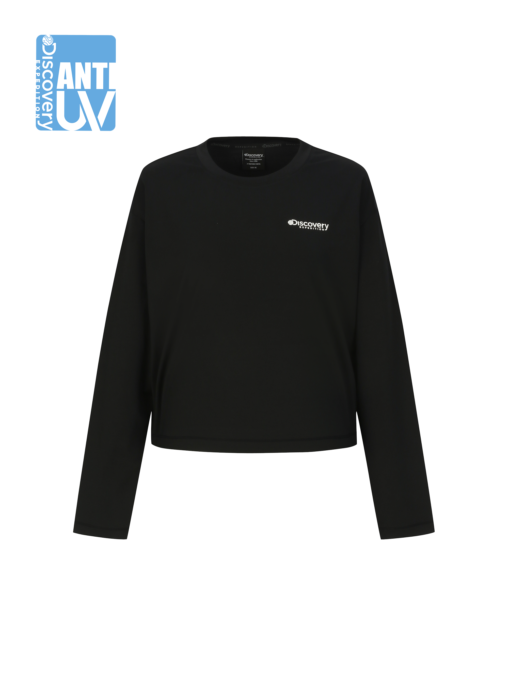 Women's Main Crow Graphic Crop Water Long -Sleeved
