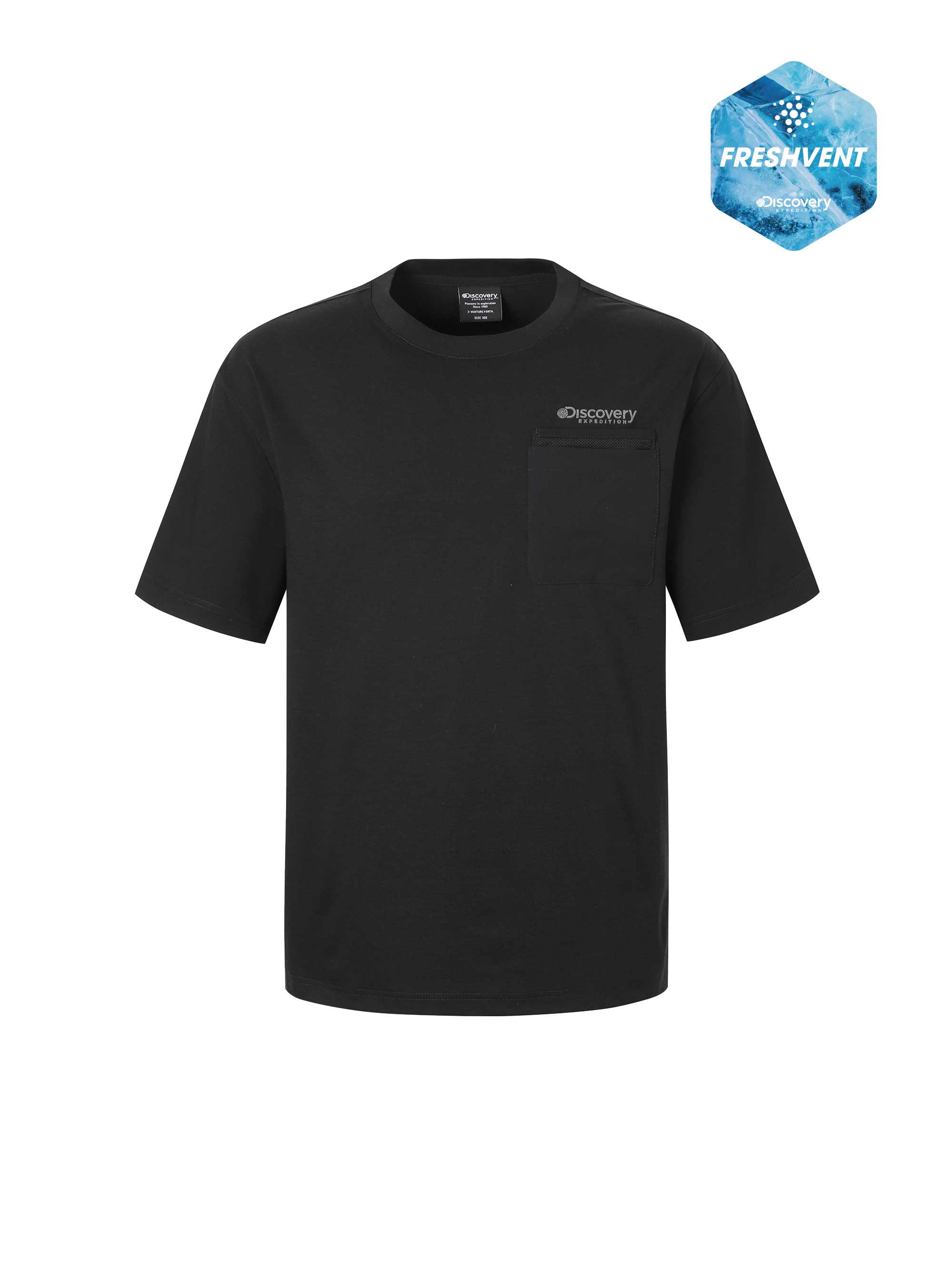 Men's Freshvent Woven Gorpcore Hybrid Mesh Pocket Short Sleeve T-shirt