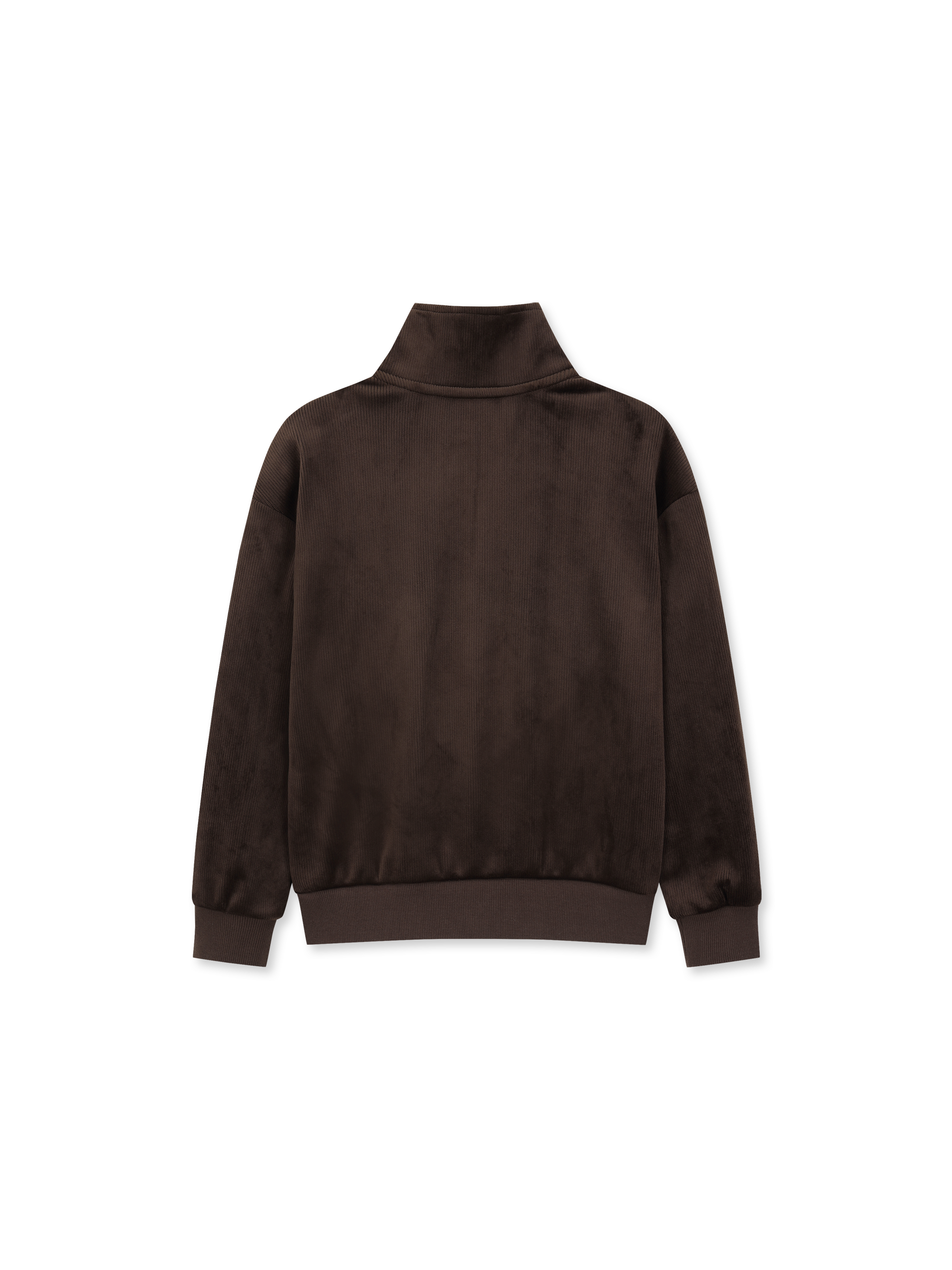 Kids Ribbed Velour Half-Zip Sweatshirt