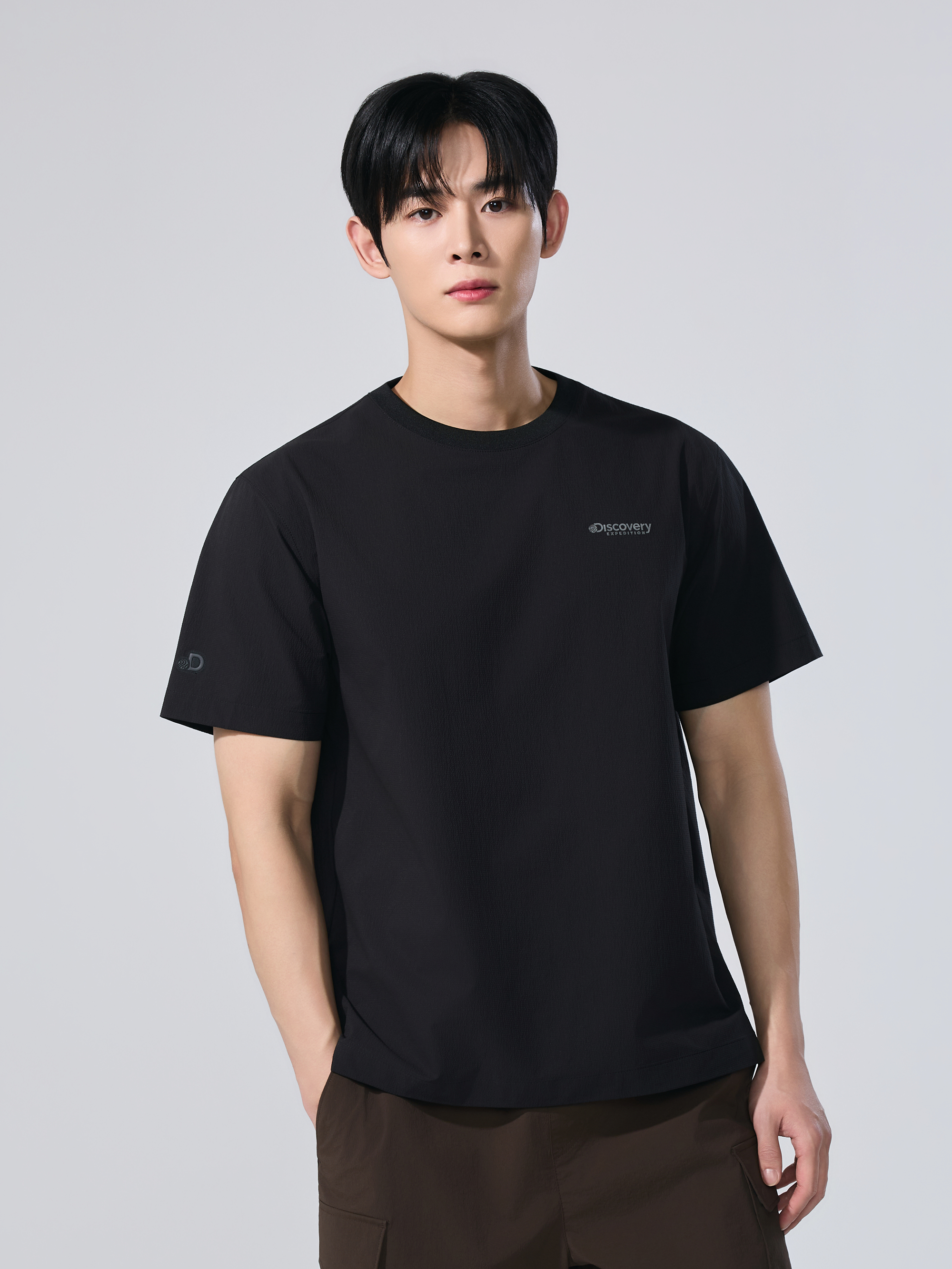 M's Seersucker Woven Short-Sleeve T-shirt