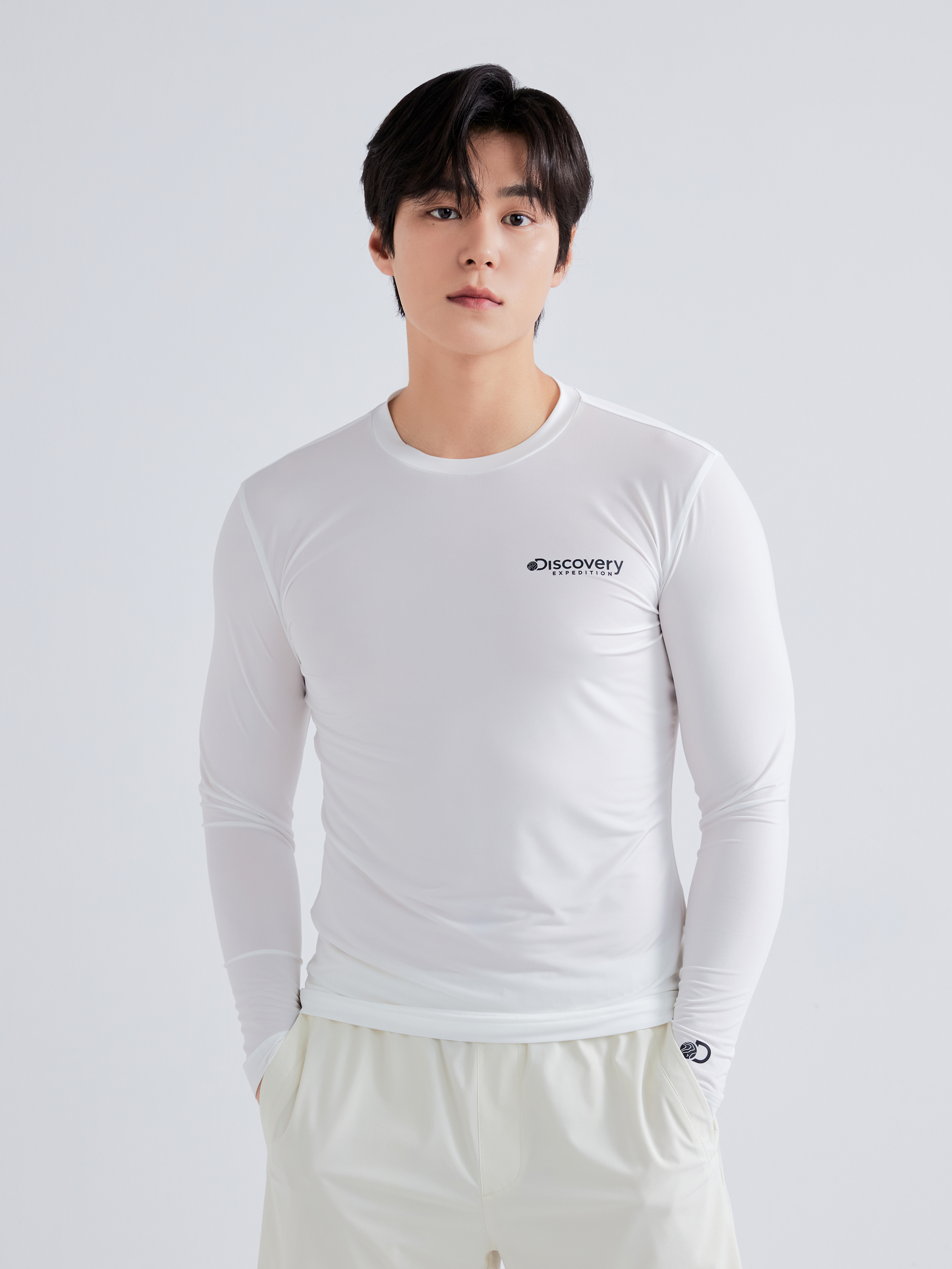 Men's Cool Layered Round Neck Long Palp T-shirt