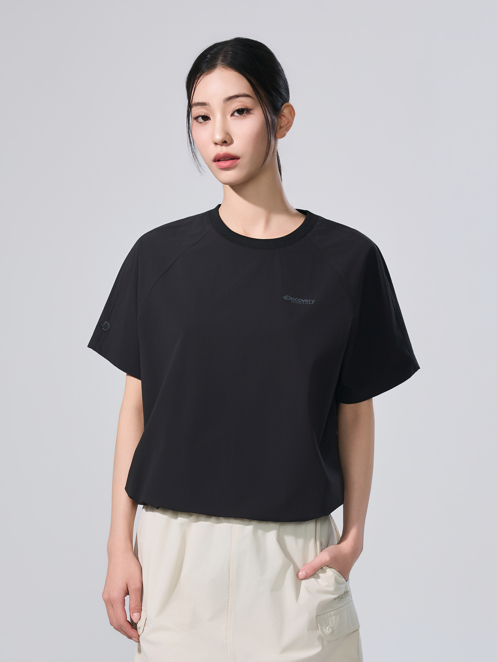 W's Freshvent Raglan Woven Short Sleeve T-shirt