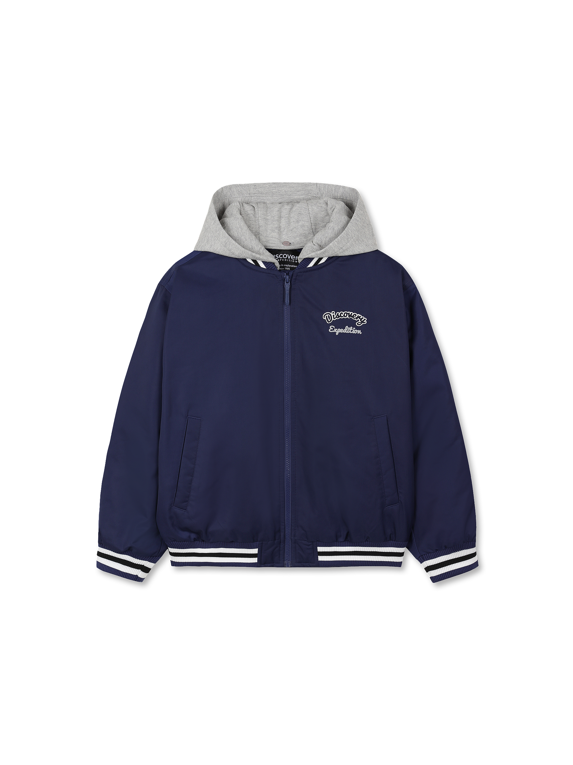 Kids Detachable Hood Padded Bomber Jacket