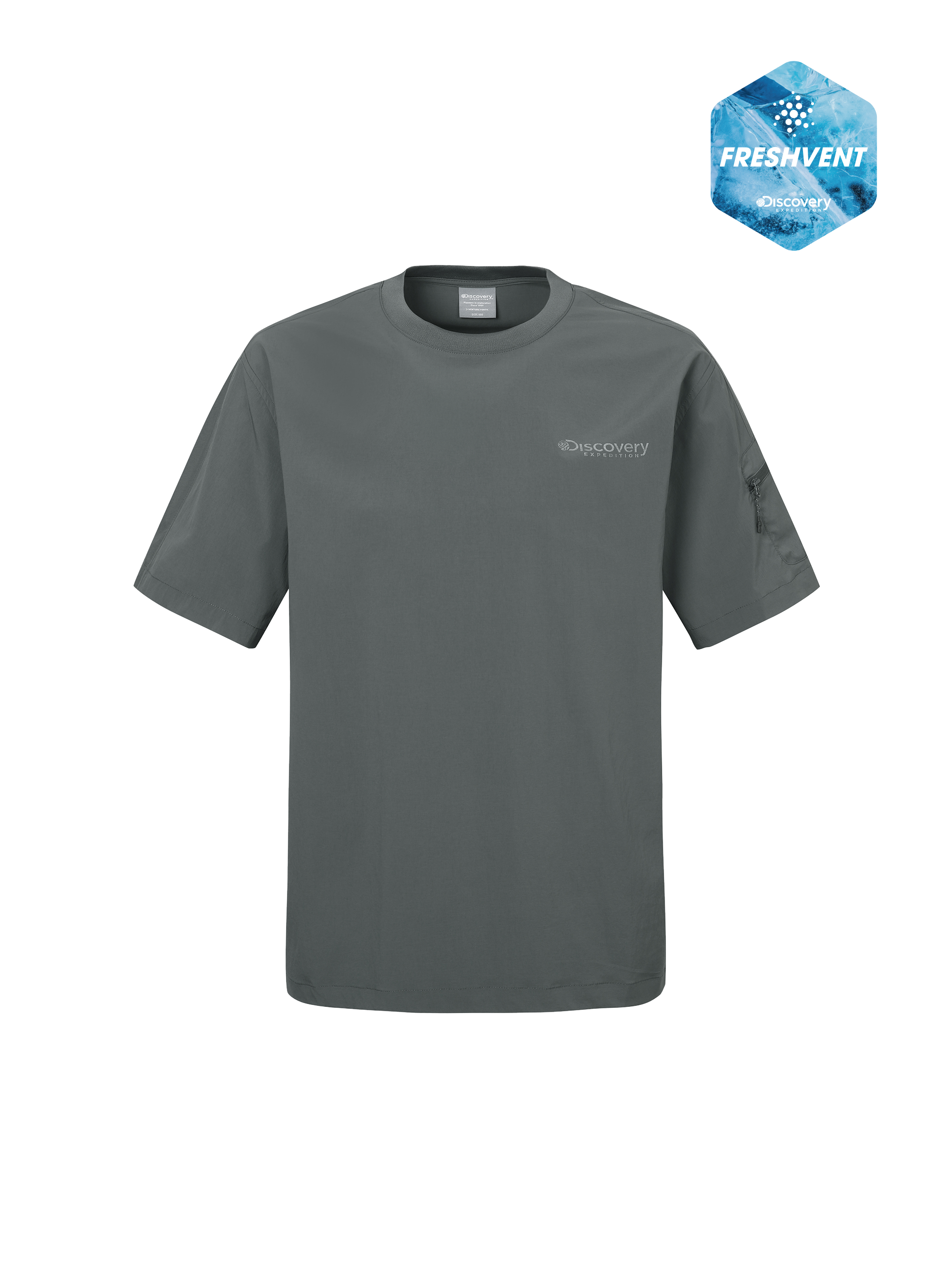 Men's Freshvent Woven Arm's Pocket Shorts Sleeve T-shirt