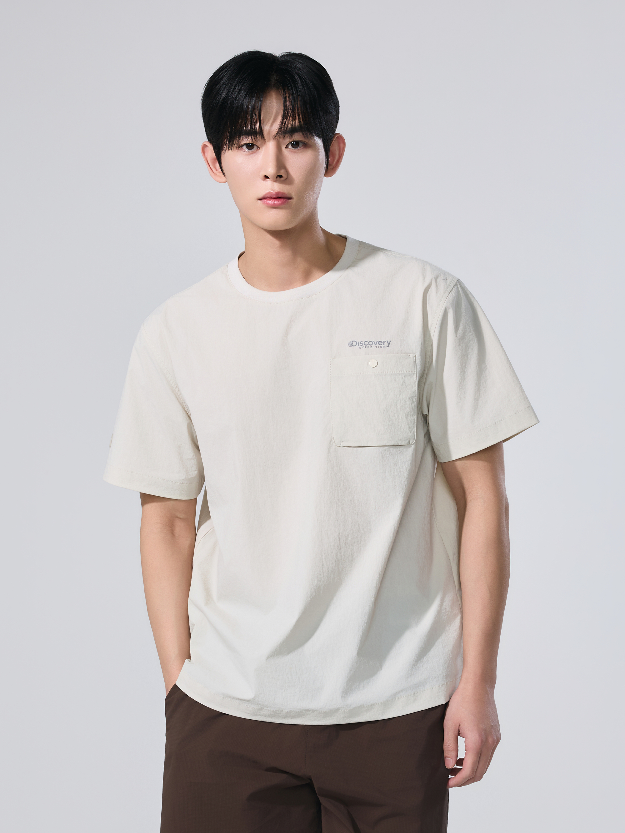 M's Freshvent Chest Pocket Woven Short Sleeve T-shirt