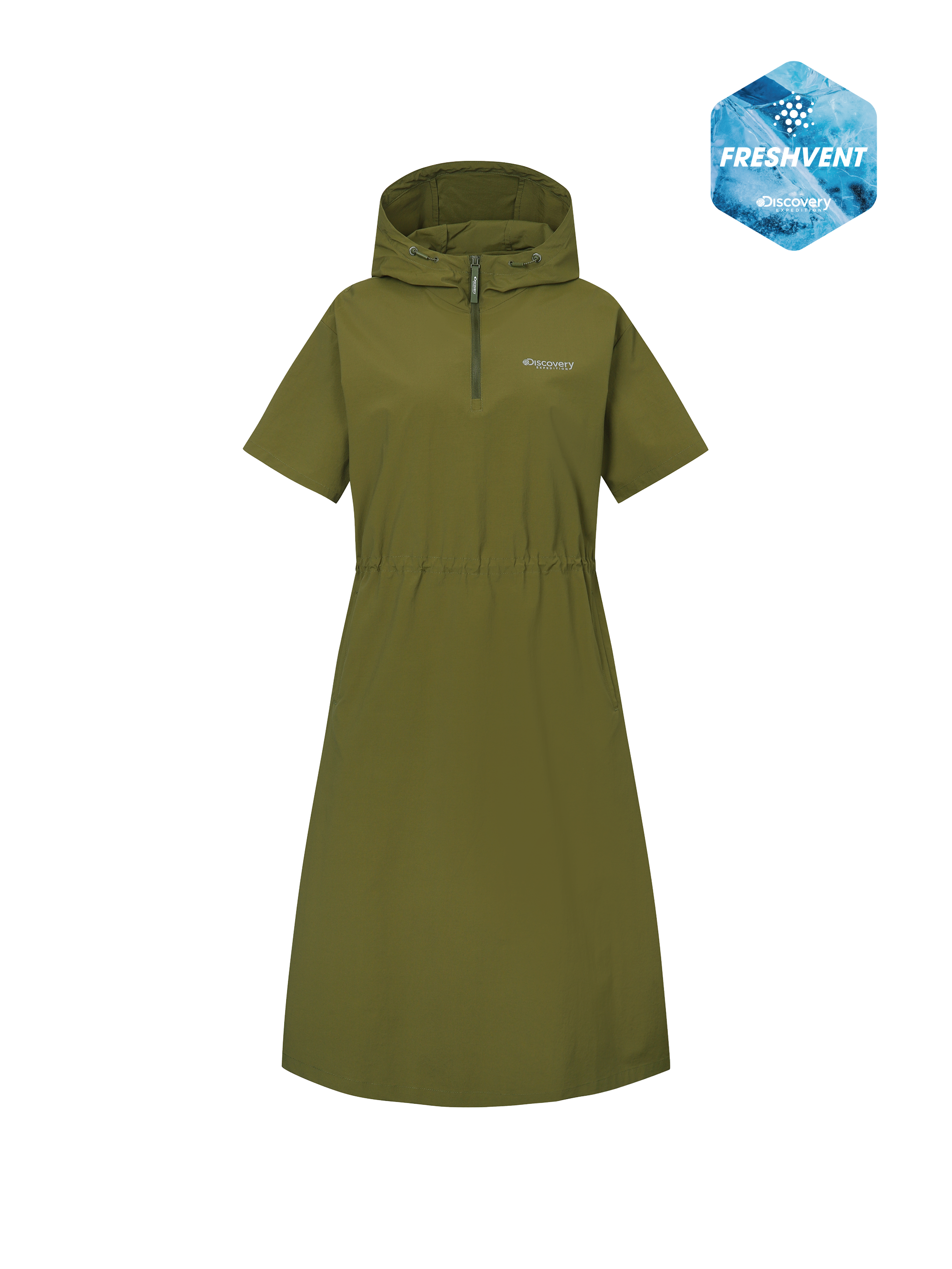 Freshvent Women's Lightweight Hooded Woven Dress