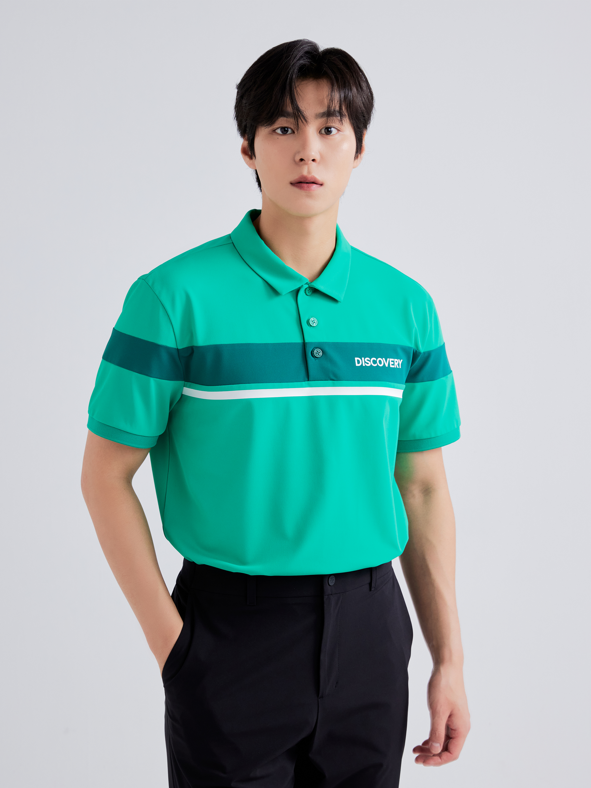 Men's Color Block Polo Shirt