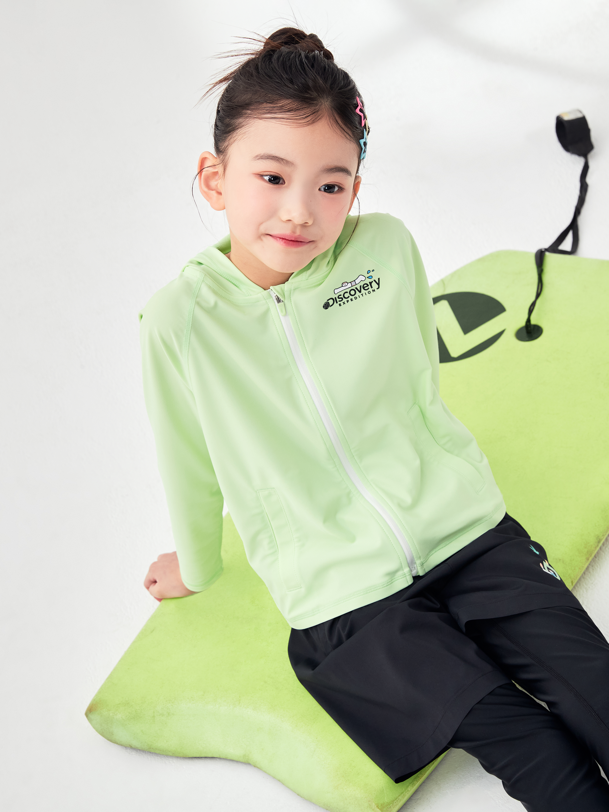 Kids Freshvent Hood Zip -Up Rash Guard