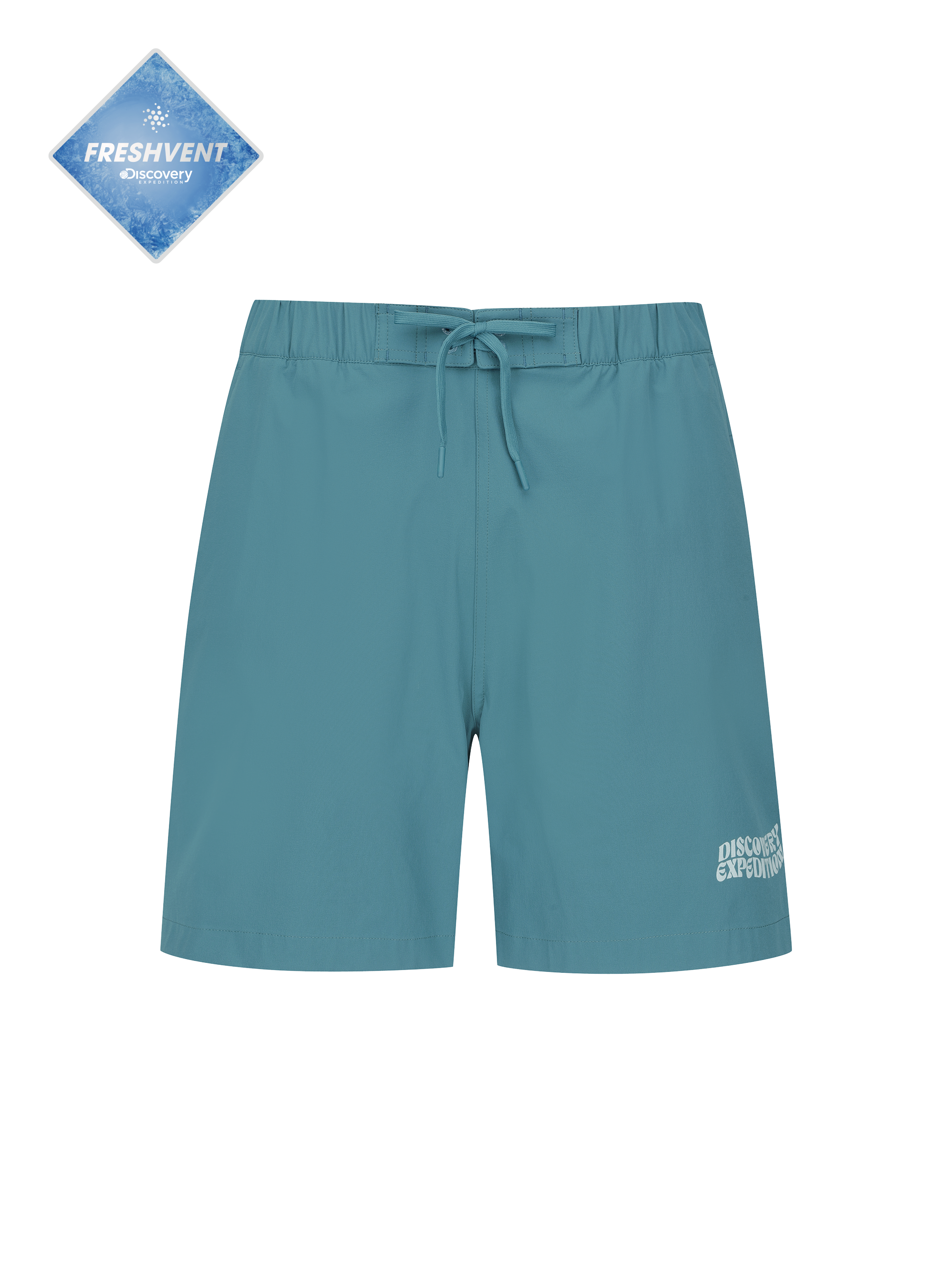 Freshvent Men's Exposed Band Type Board Shorts