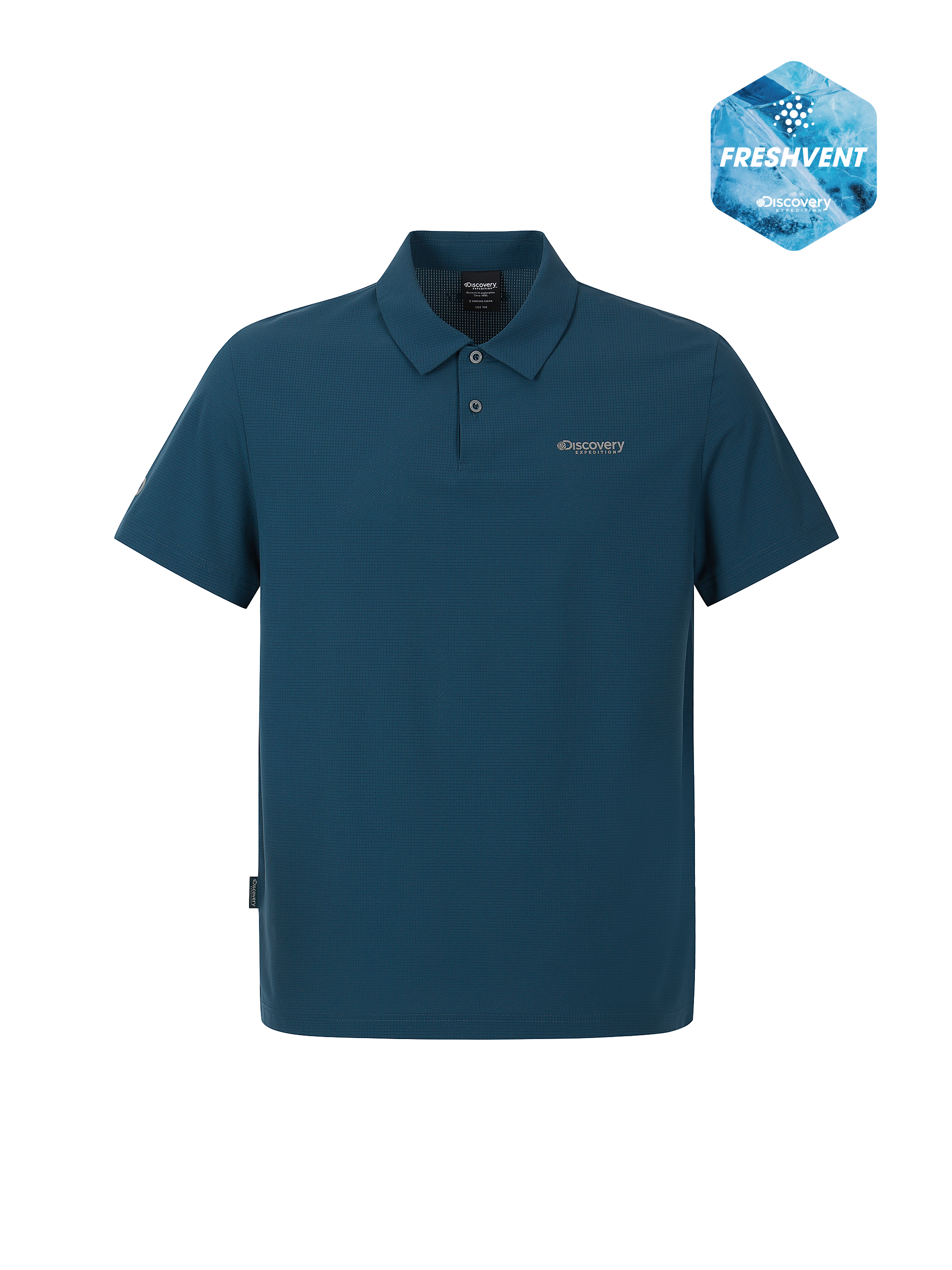 M's Air Hole Woven Polo Shirt