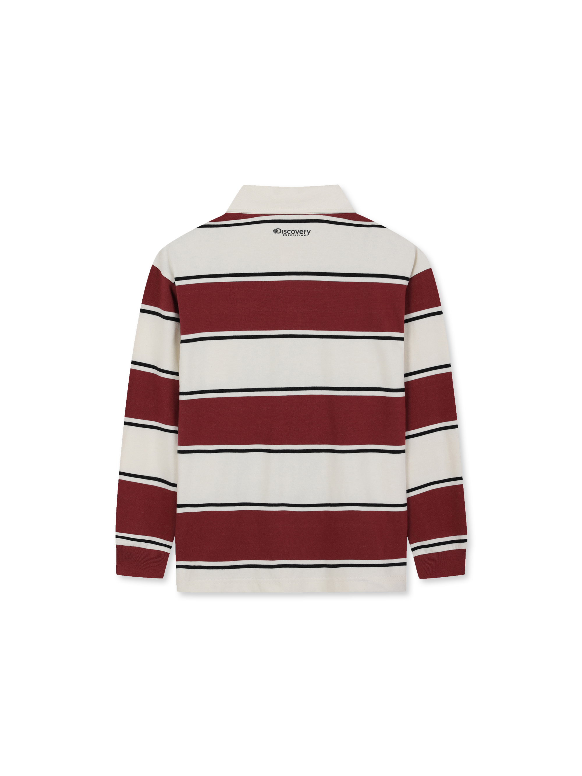 Kids Striped Long-Sleeve Polo Shirt