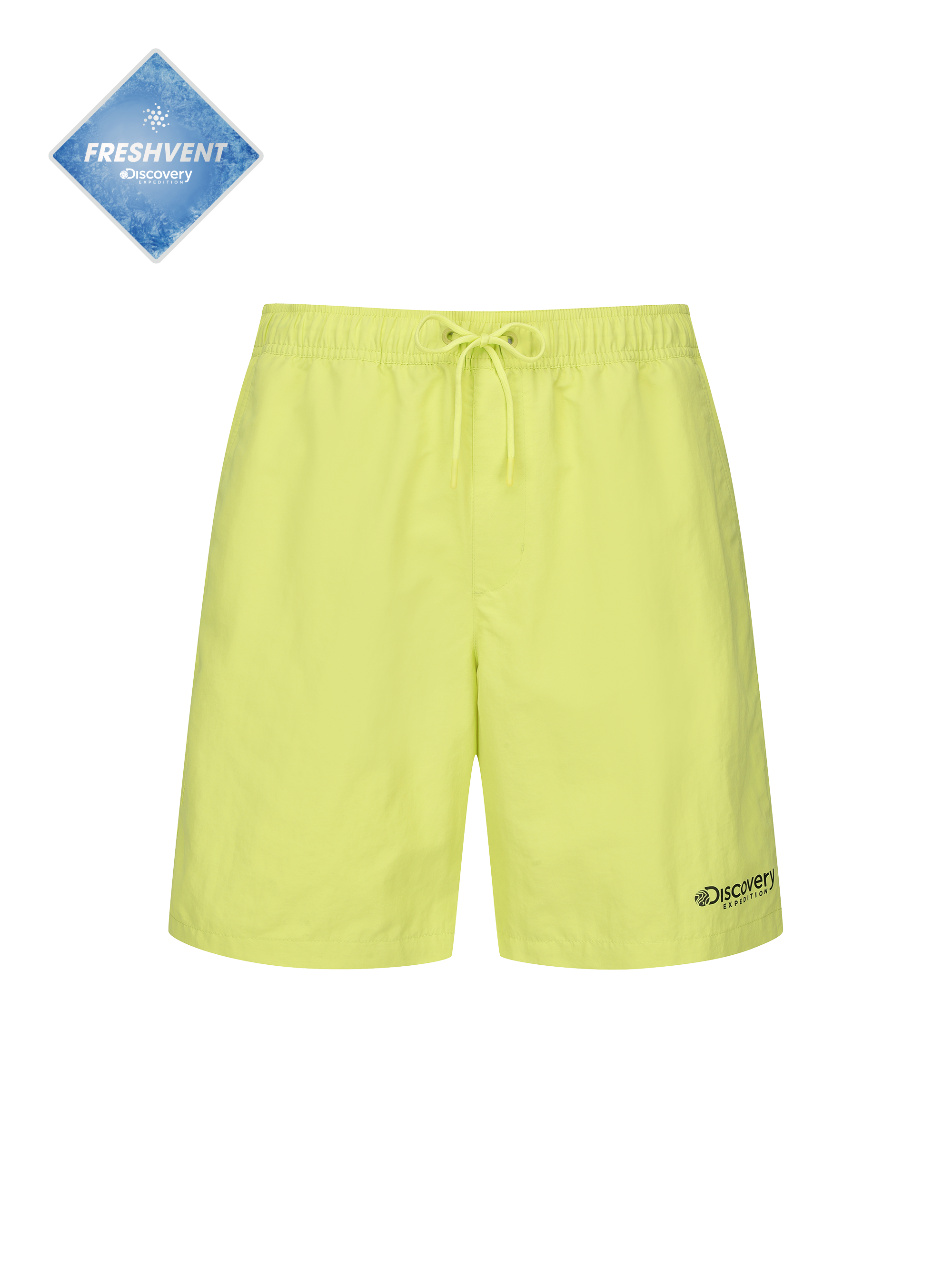 Freshvent Men's Basic Full Band Type Board Shorts
