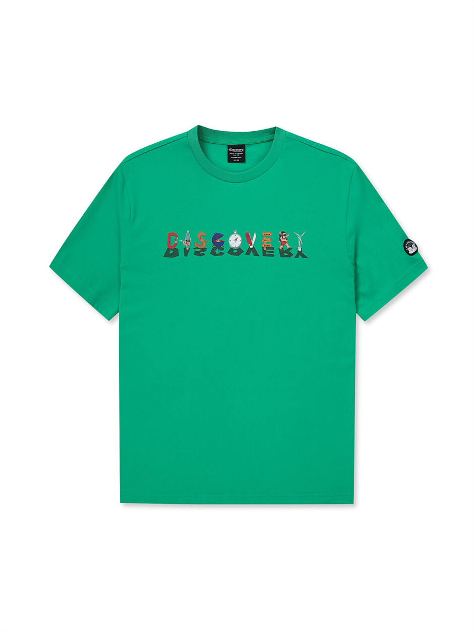 Main Crew Outdoor Typographic T-Shirts Neon Green