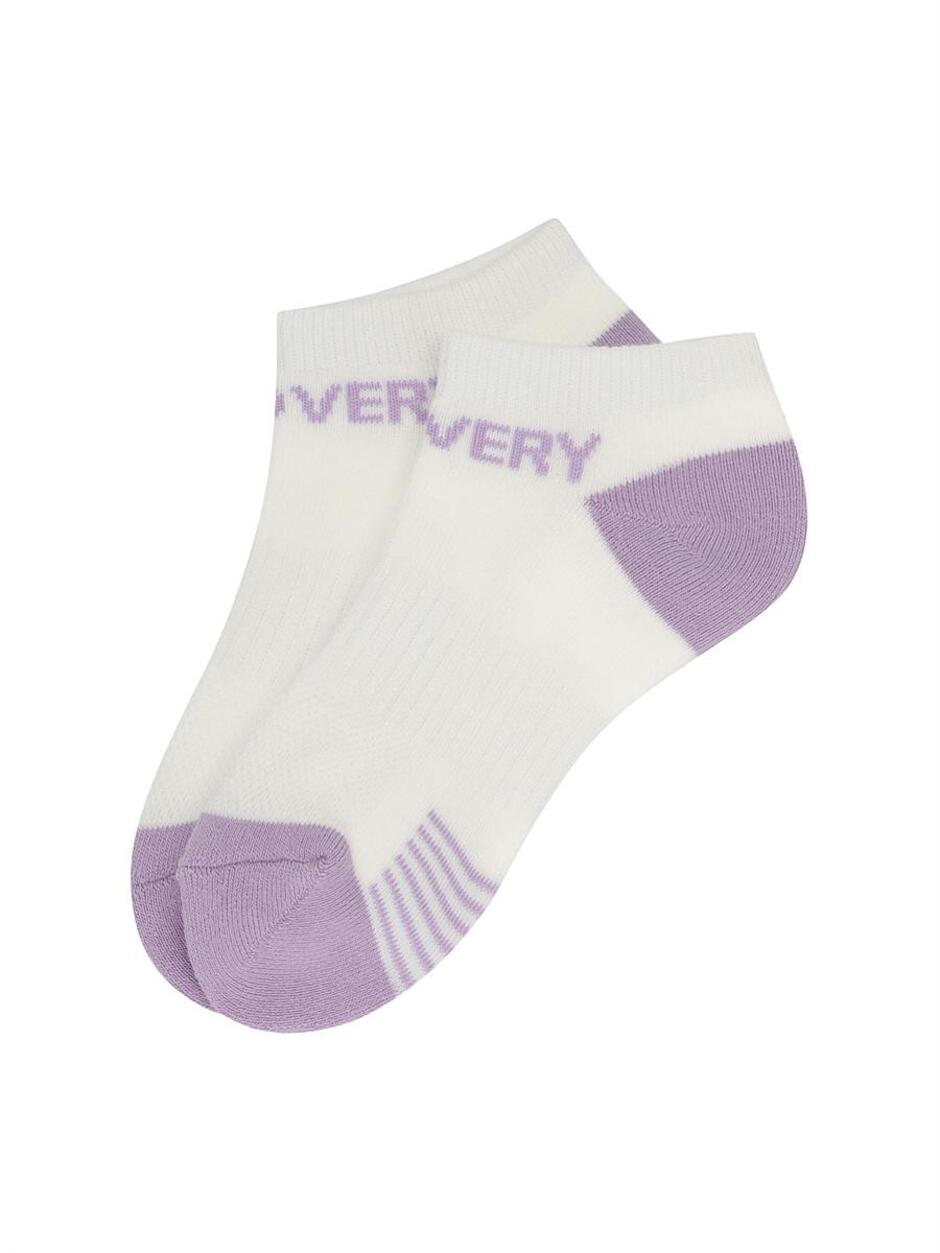 [KIDS] Color Block Ankle Length Socks Violet