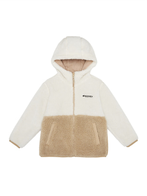 [KIDS] Online Exclusive_Fleece Hood Jacket Beige