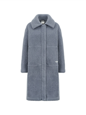 [WMS] Long Coat Fleece Jacket D.Blue